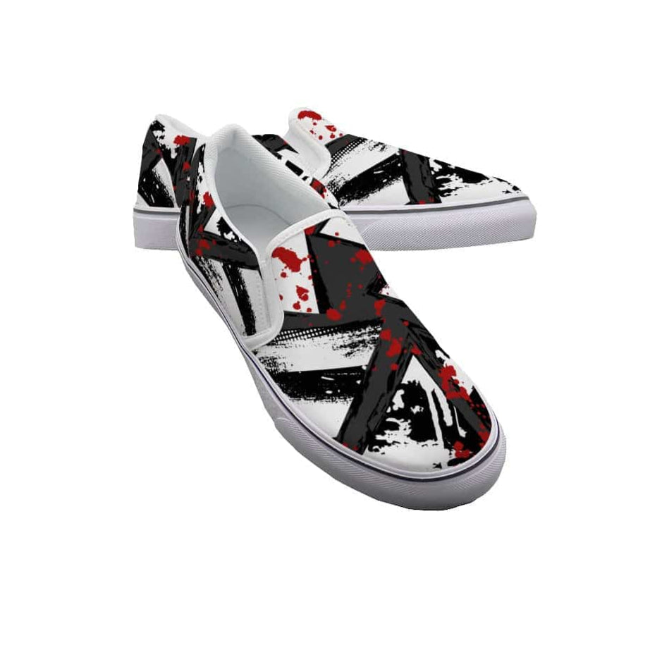 Yoycol White / US6(EUR36) Rojo Noir - Women's Slip On Sneakers