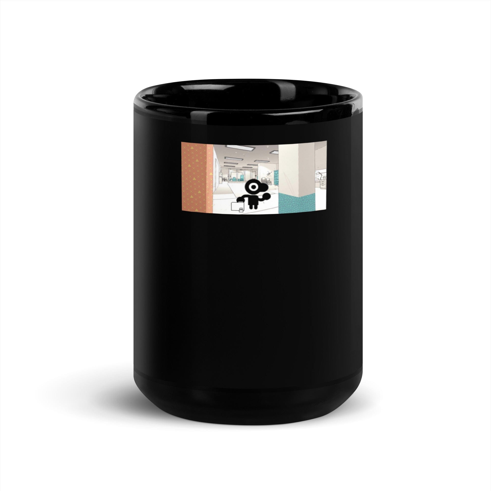Spruced Roost Sam's Black Glossy Mug