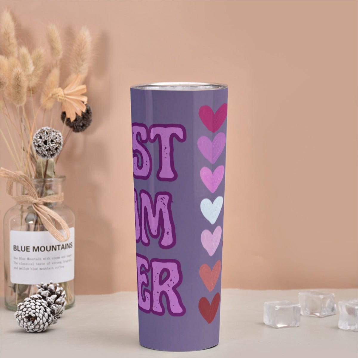 Yoycol U / White Skinny Tumbler Stainless Steel with Lids 30OZ
