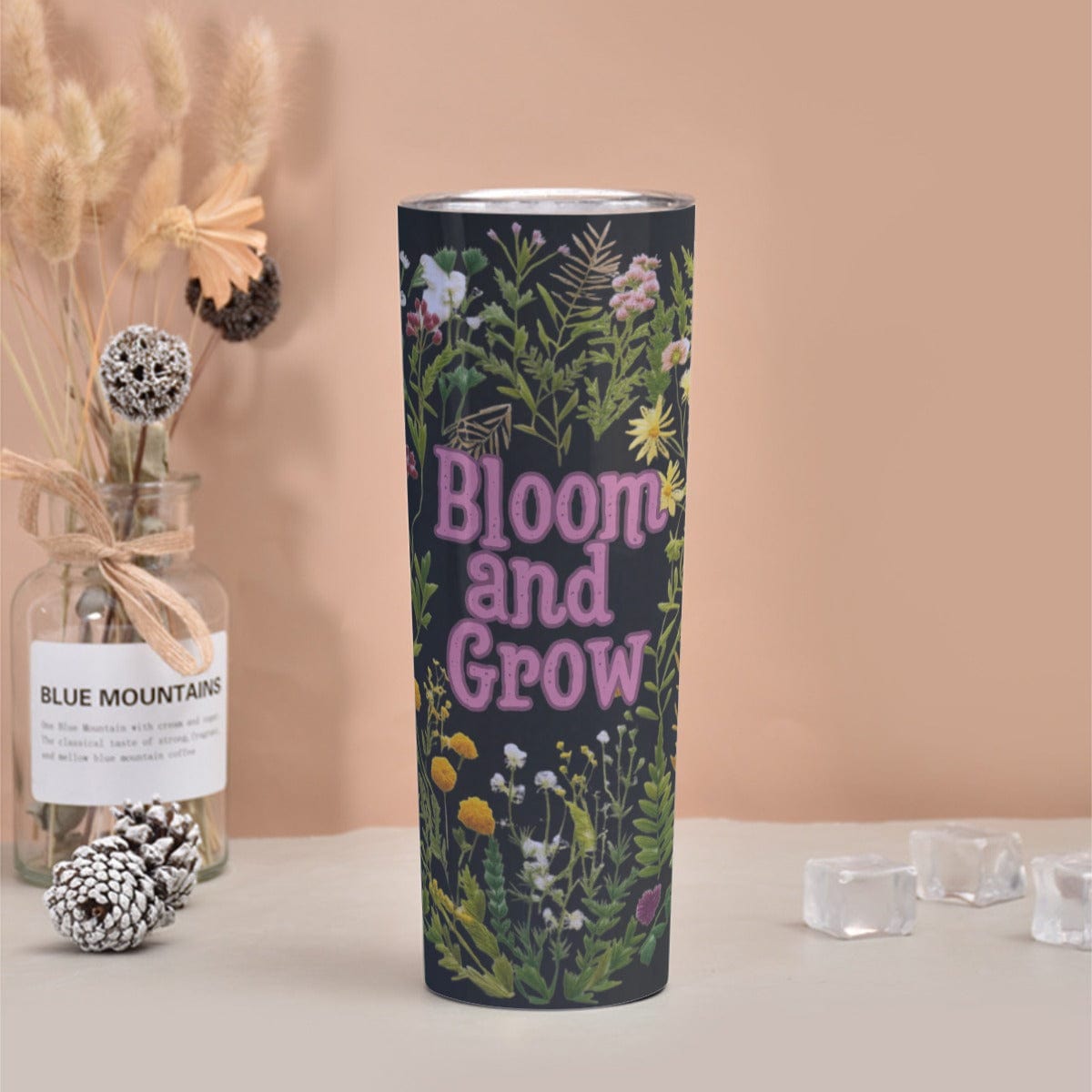 Yoycol U / White Skinny Tumbler Stainless Steel with Lids 30OZ