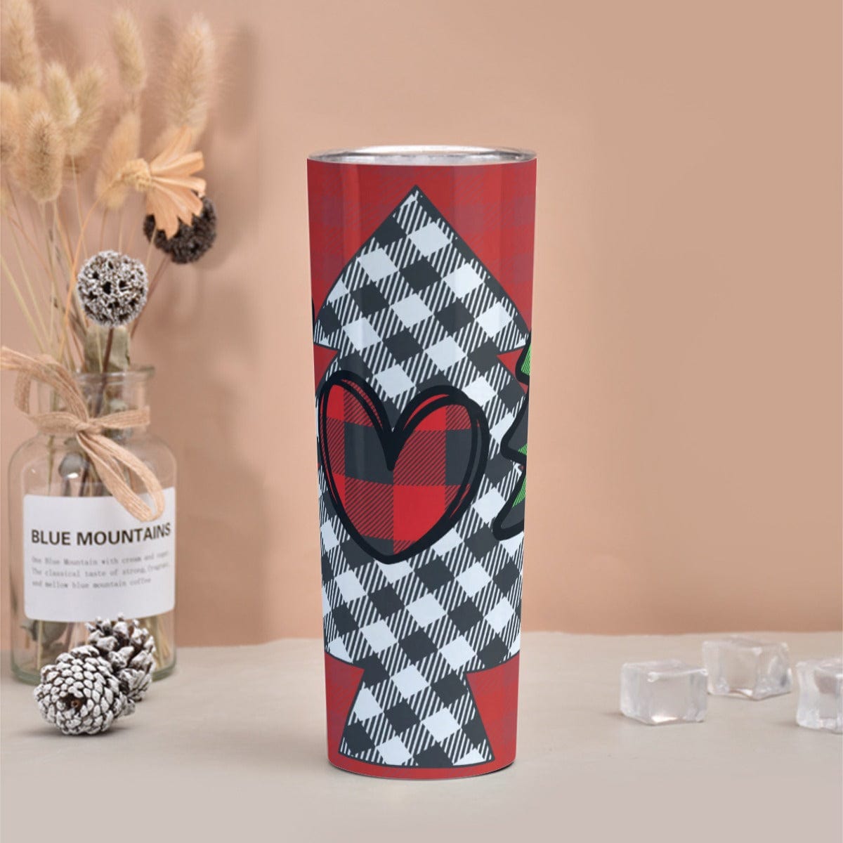 Yoycol U / White Skinny Tumbler Stainless Steel with Lids 30OZ