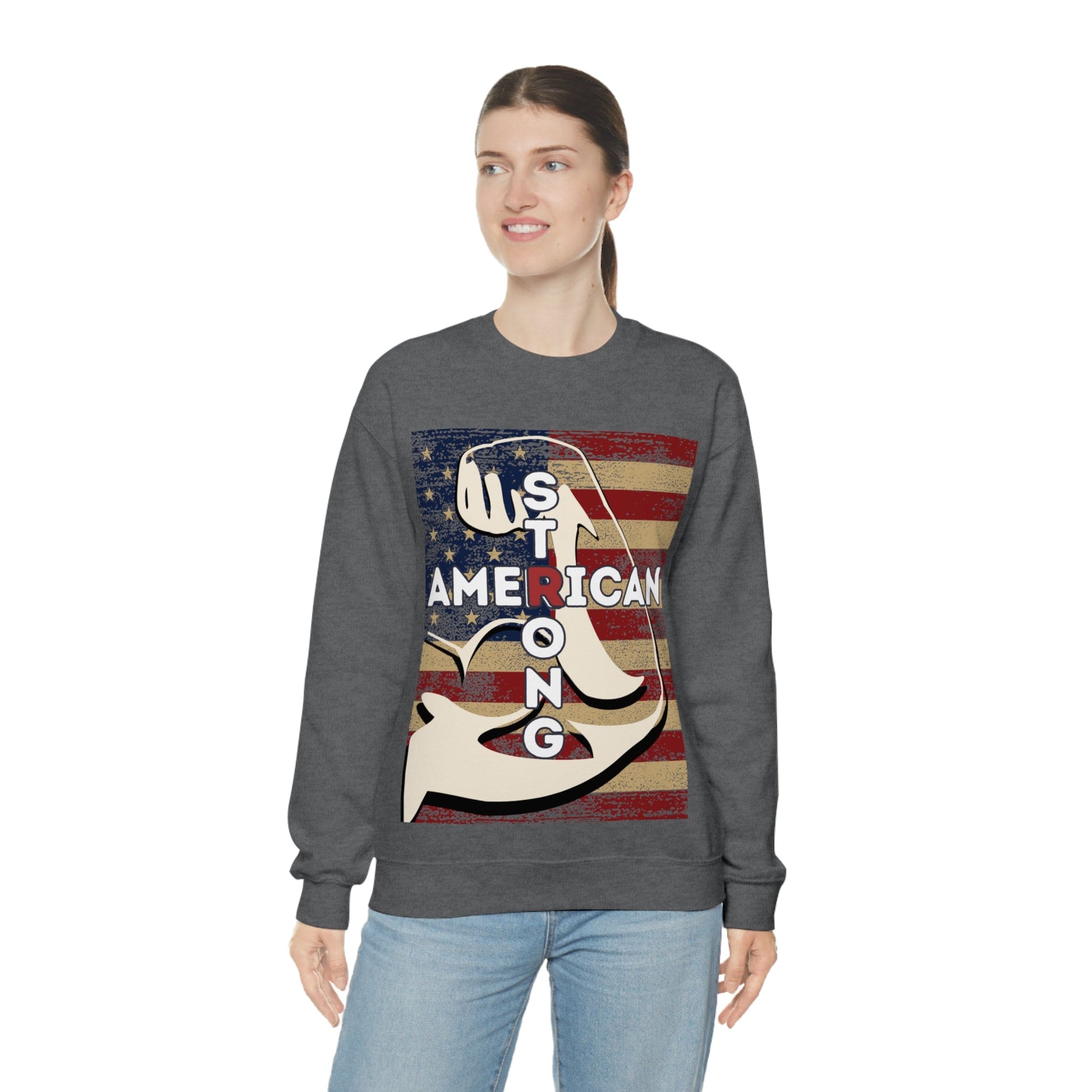 Printify Sweatshirt American Strong Unisex Heavy Blend™ Crewneck Sweatshirt