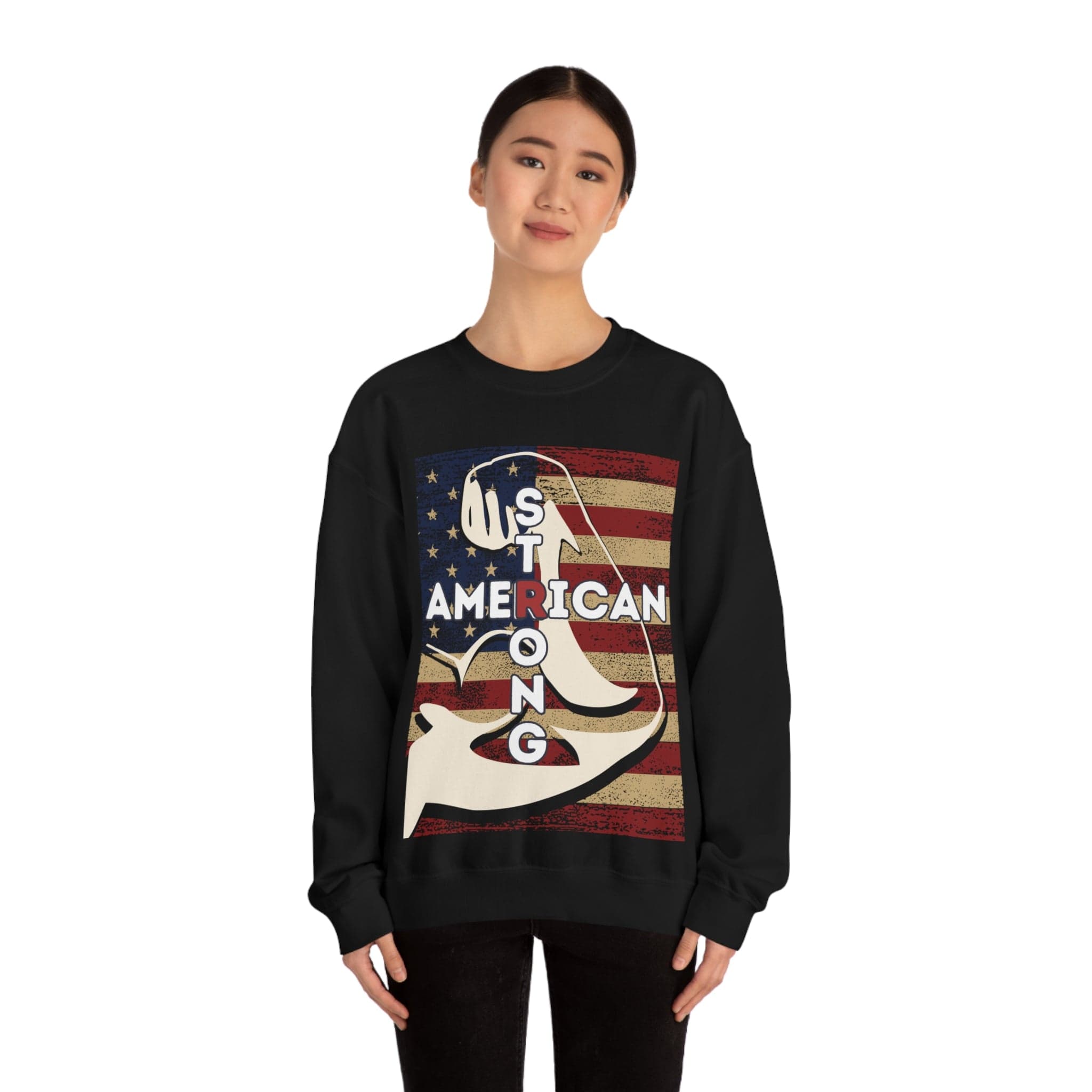 Printify Sweatshirt American Strong Unisex Heavy Blend™ Crewneck Sweatshirt