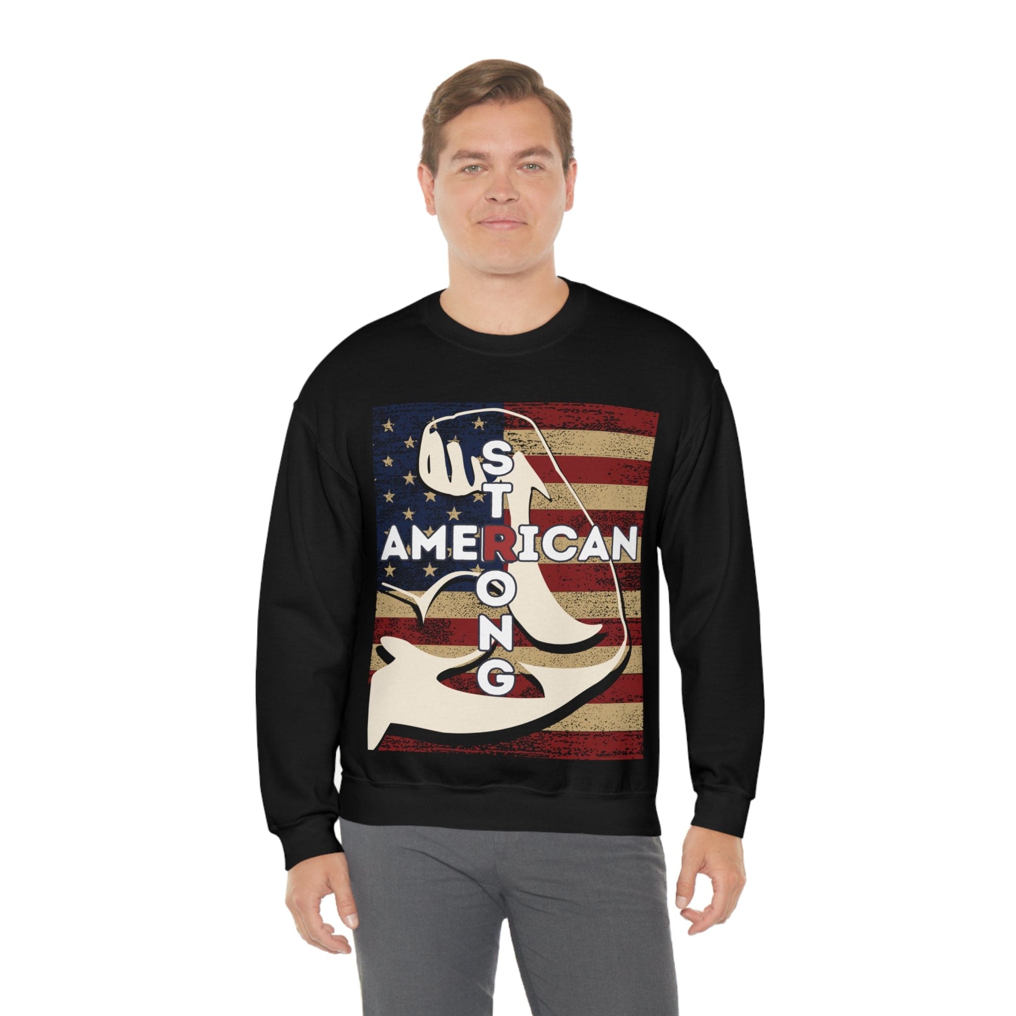 Printify Sweatshirt American Strong Unisex Heavy Blend™ Crewneck Sweatshirt