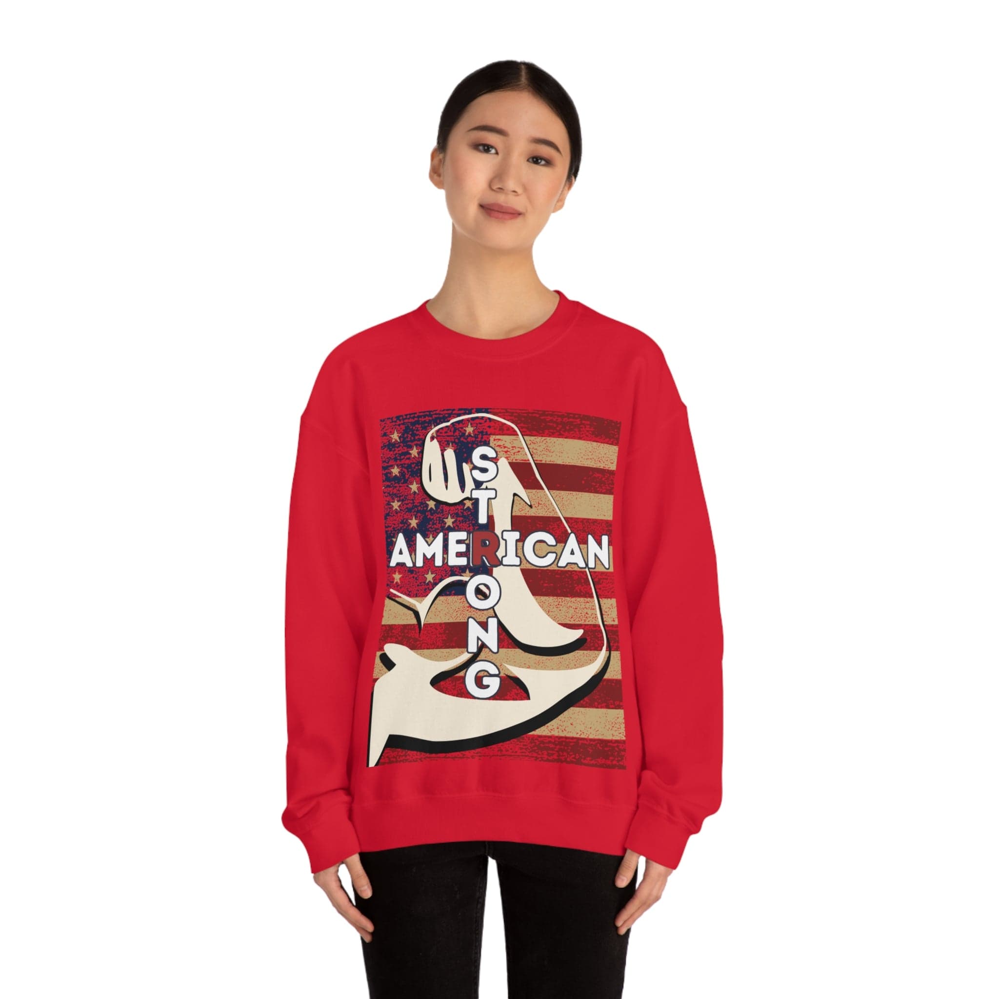 Printify Sweatshirt American Strong Unisex Heavy Blend™ Crewneck Sweatshirt
