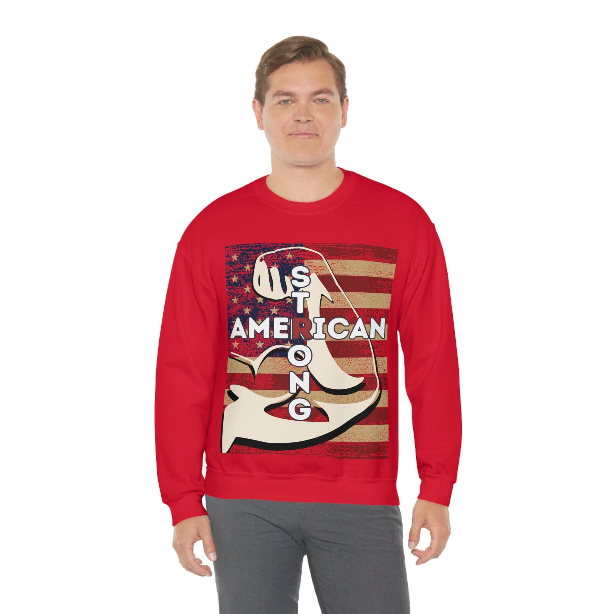 Printify Sweatshirt American Strong Unisex Heavy Blend™ Crewneck Sweatshirt