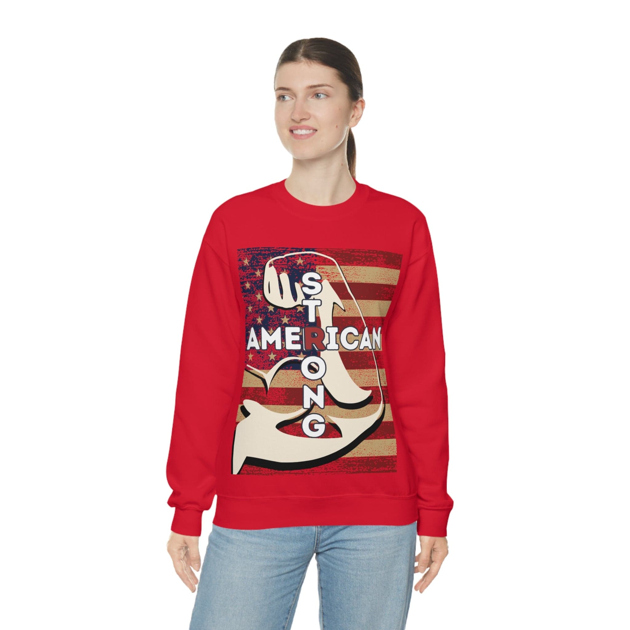 Printify Sweatshirt American Strong Unisex Heavy Blend™ Crewneck Sweatshirt