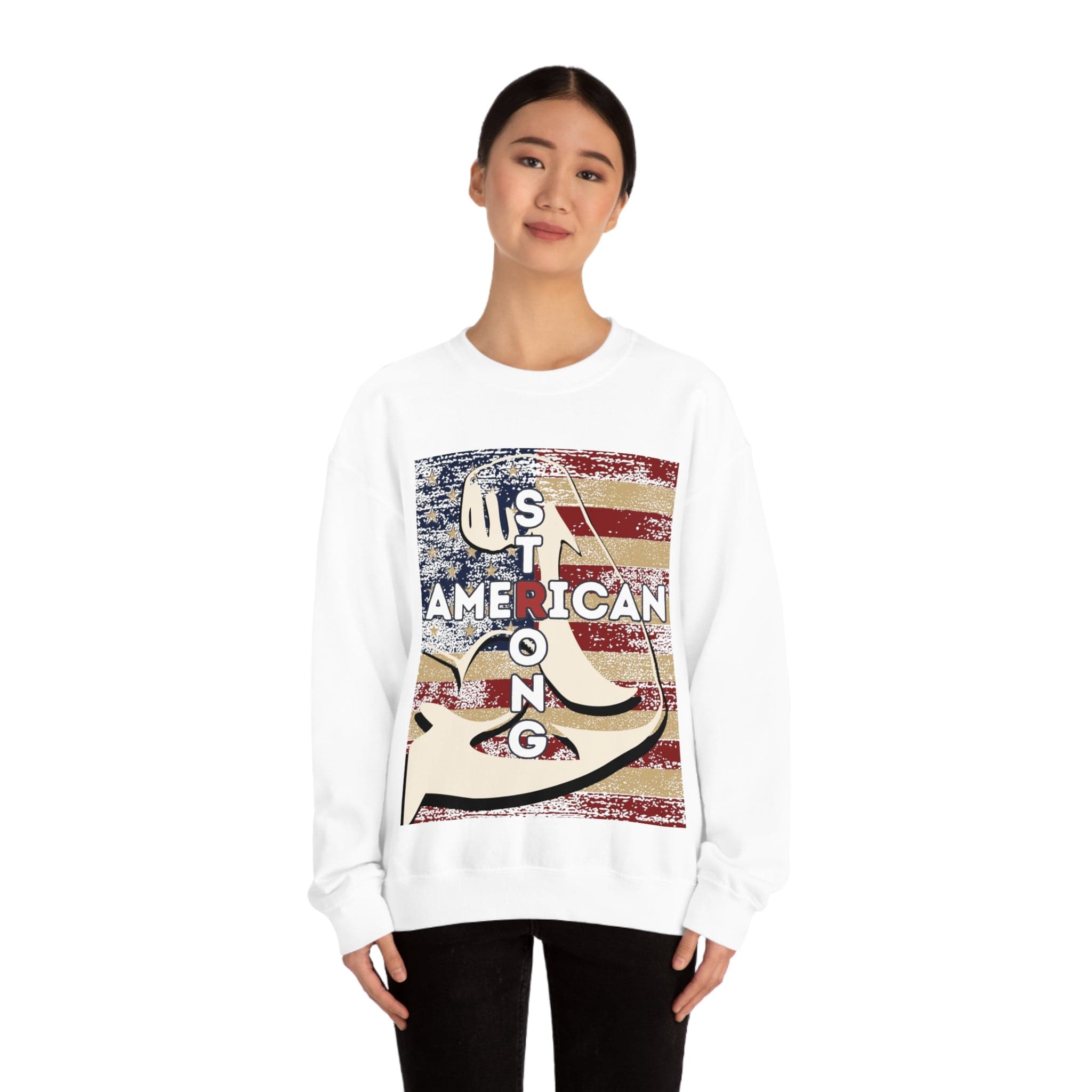 Printify Sweatshirt American Strong Unisex Heavy Blend™ Crewneck Sweatshirt
