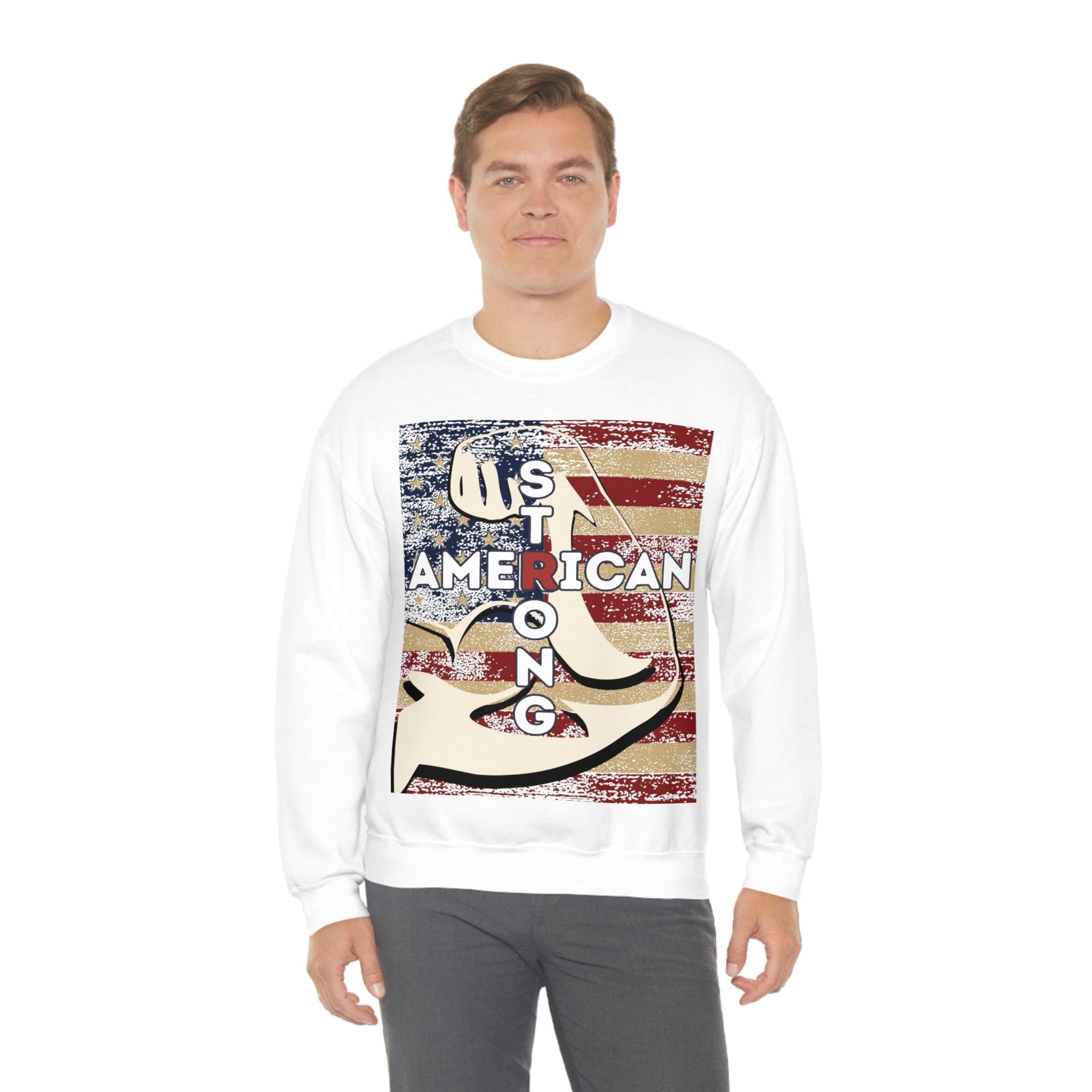 Printify Sweatshirt American Strong Unisex Heavy Blend™ Crewneck Sweatshirt