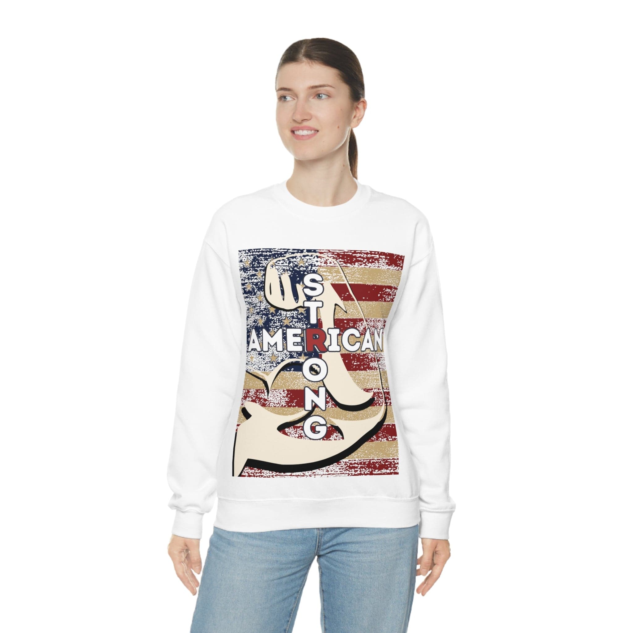 Printify Sweatshirt American Strong Unisex Heavy Blend™ Crewneck Sweatshirt