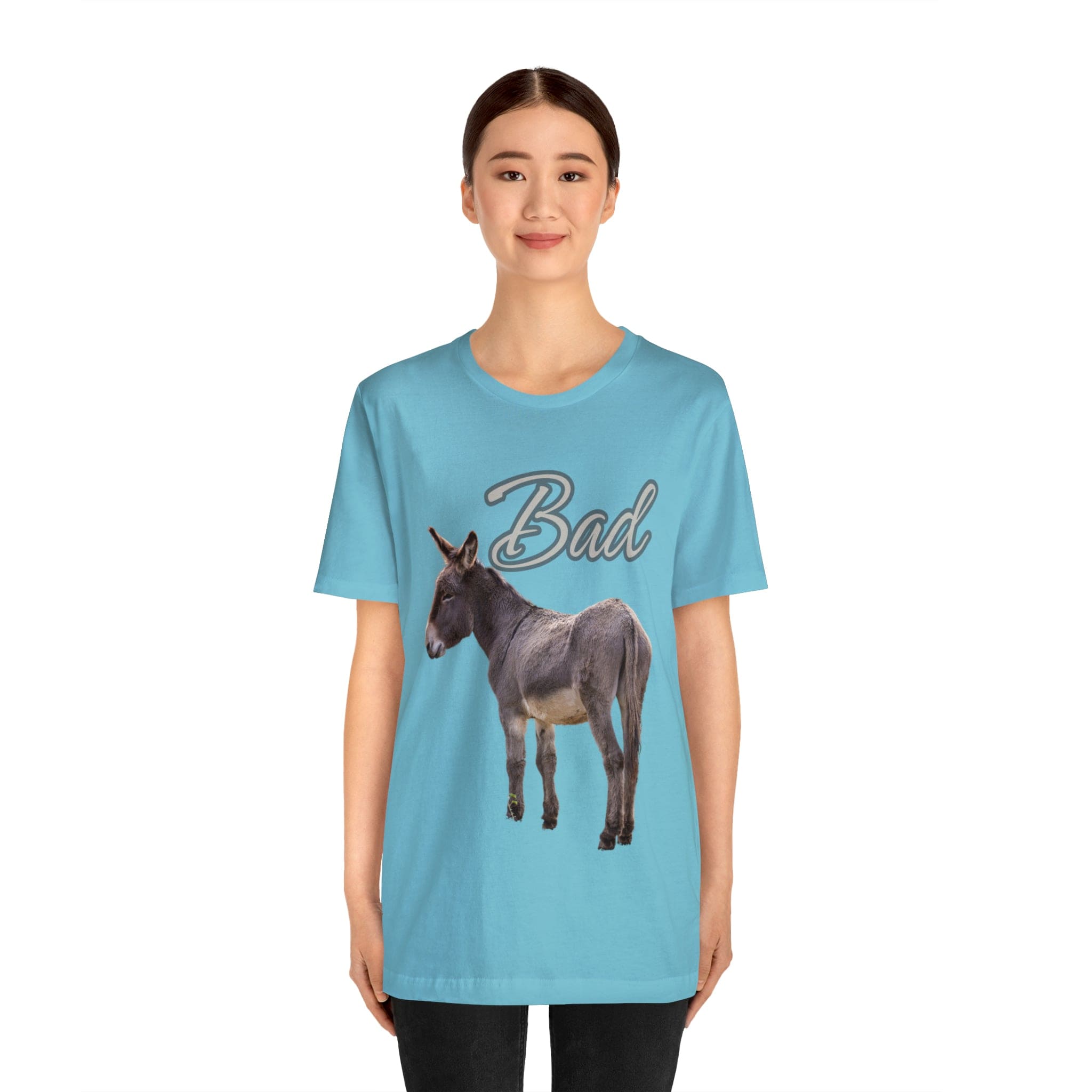 Printify T-Shirt Bad Ass (Donkey) - Unisex Jersey Short Sleeve Tee