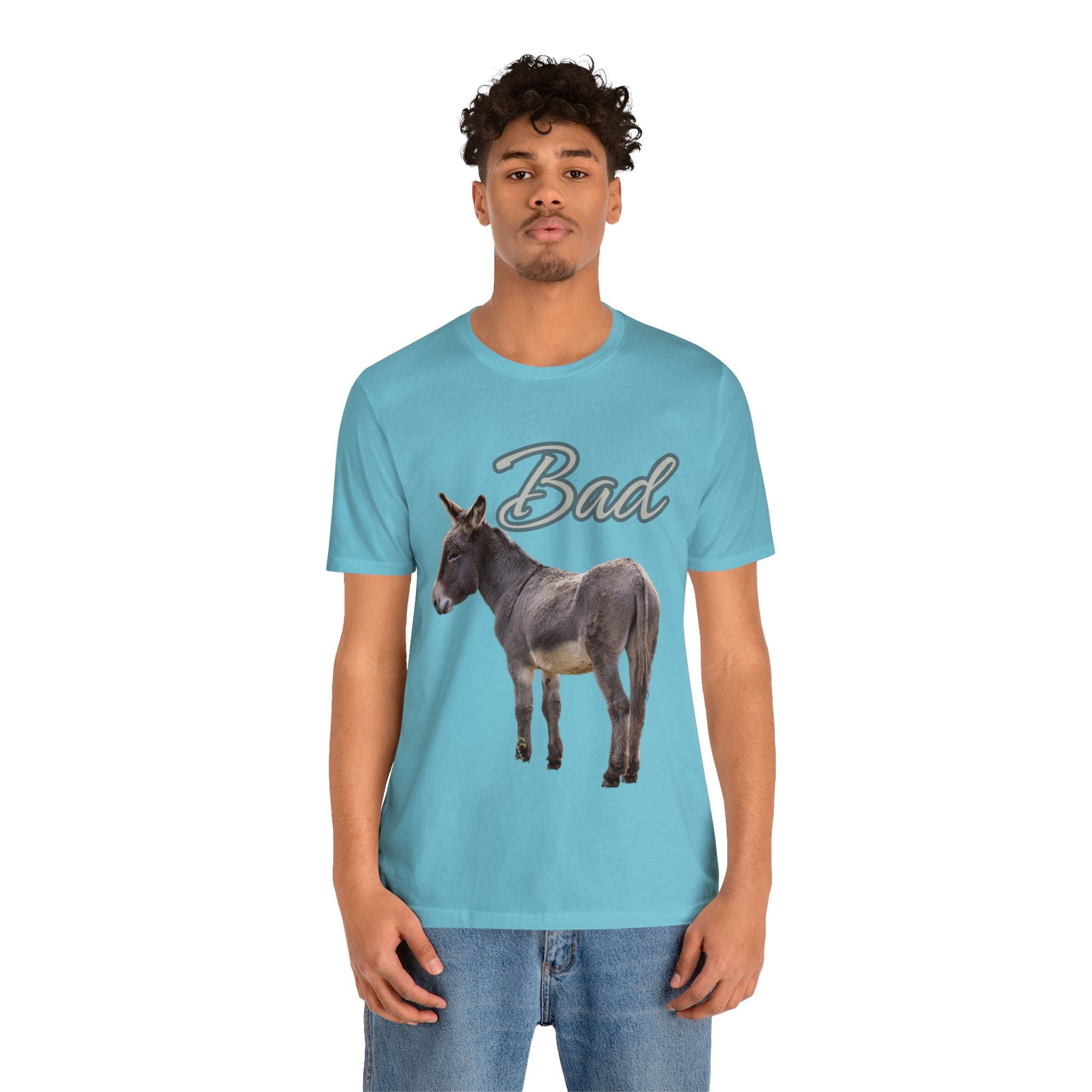 Printify T-Shirt Bad Ass (Donkey) - Unisex Jersey Short Sleeve Tee