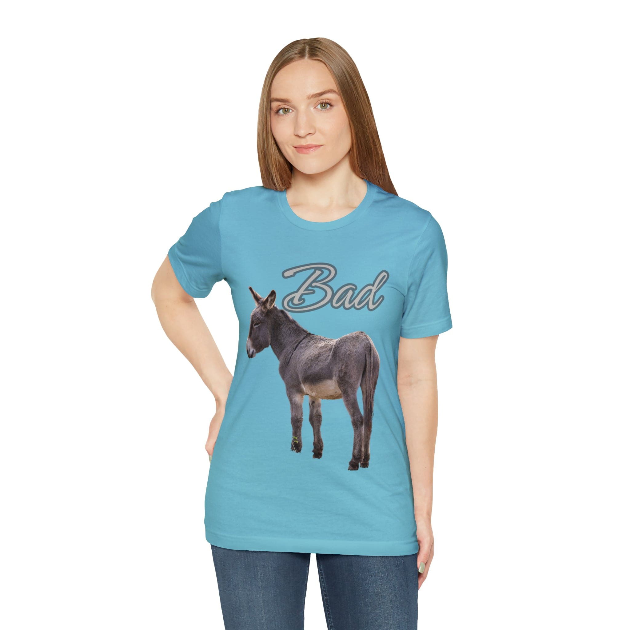 Printify T-Shirt Bad Ass (Donkey) - Unisex Jersey Short Sleeve Tee