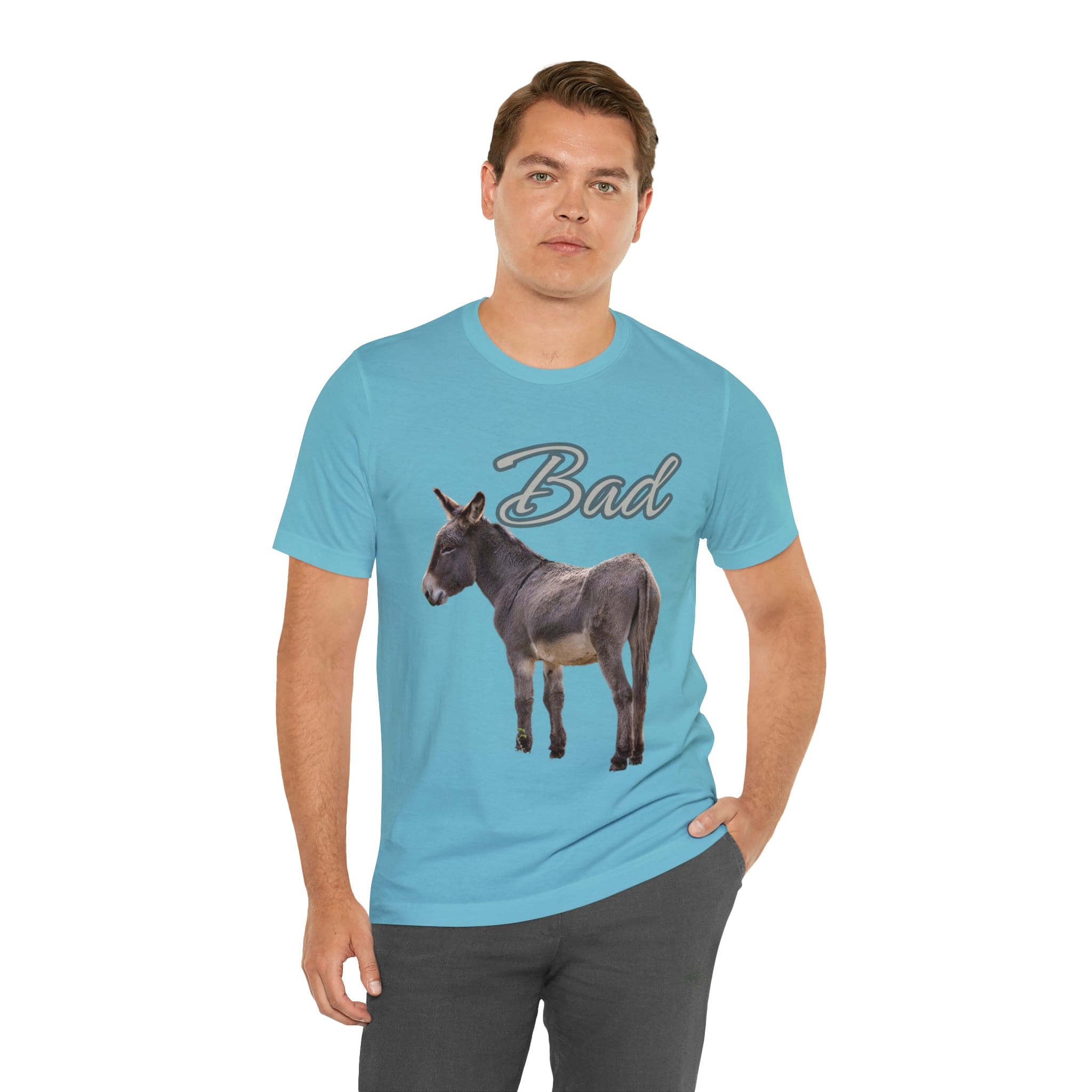 Printify T-Shirt Bad Ass (Donkey) - Unisex Jersey Short Sleeve Tee