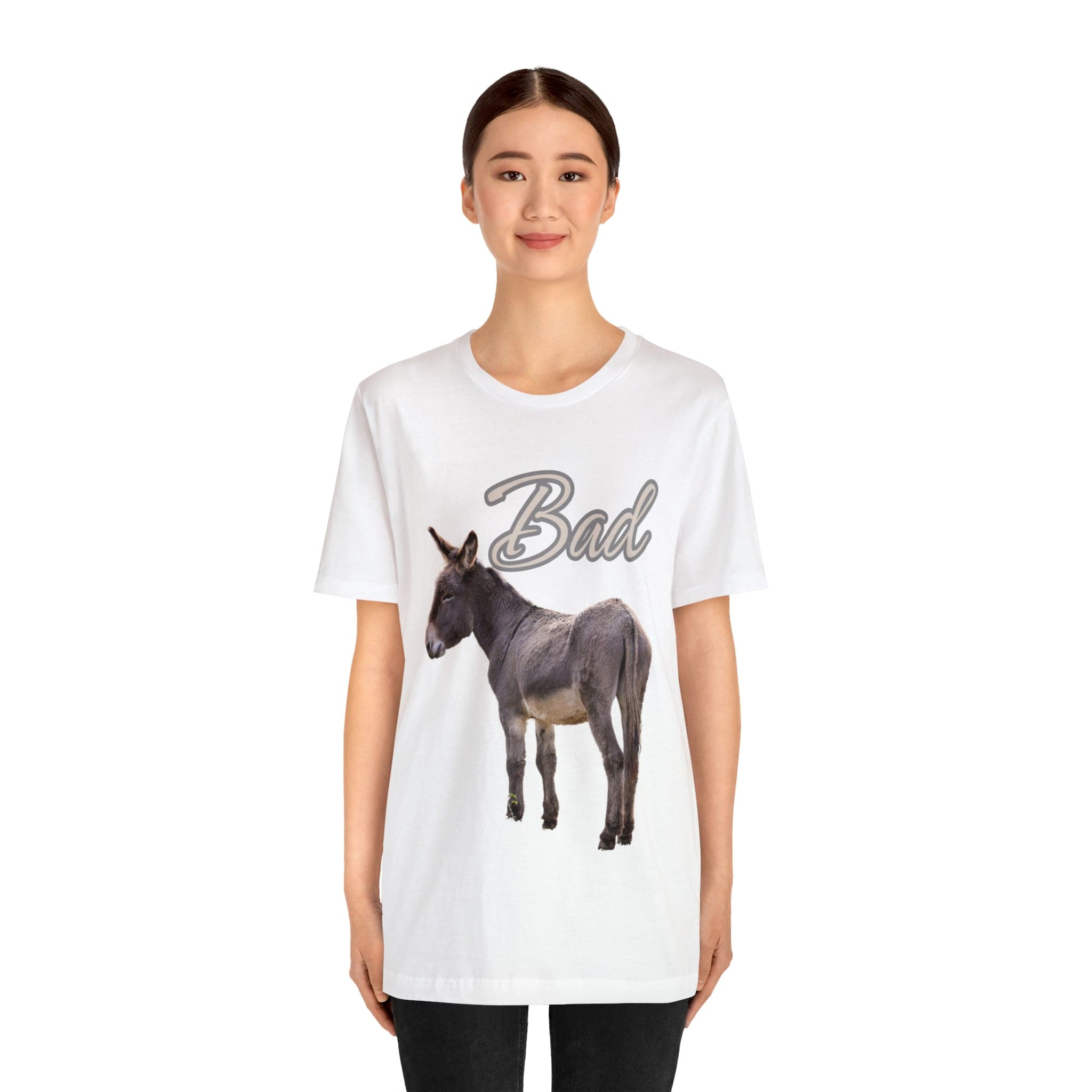 Printify T-Shirt Bad Ass (Donkey) - Unisex Jersey Short Sleeve Tee