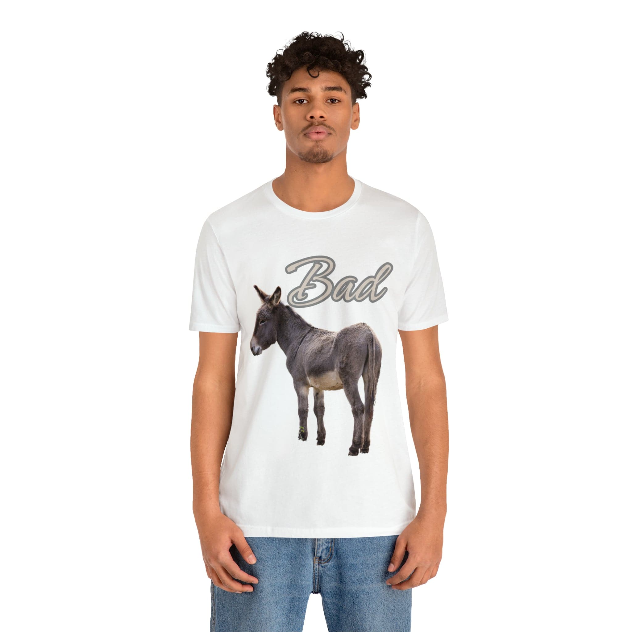 Printify T-Shirt Bad Ass (Donkey) - Unisex Jersey Short Sleeve Tee