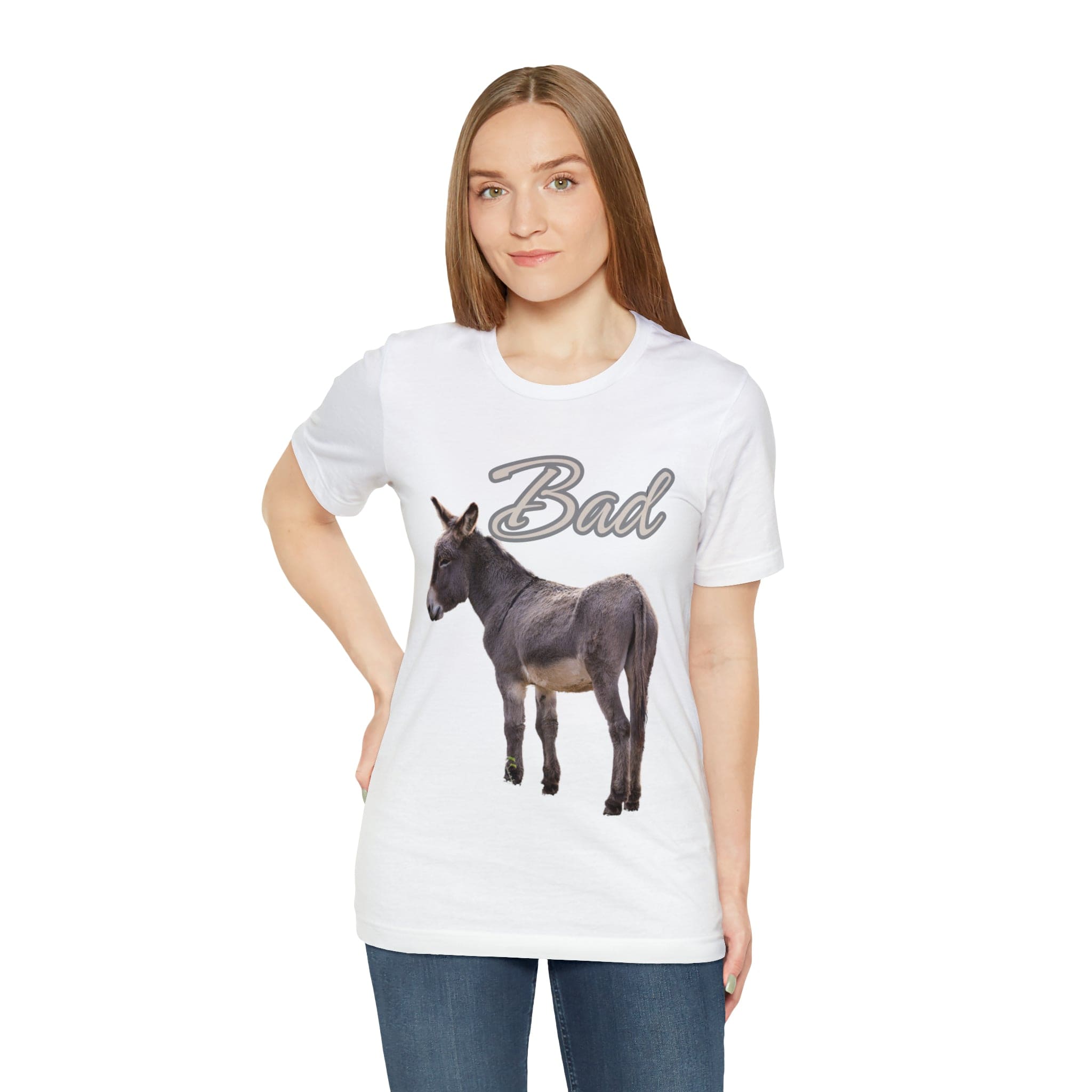 Printify T-Shirt Bad Ass (Donkey) - Unisex Jersey Short Sleeve Tee