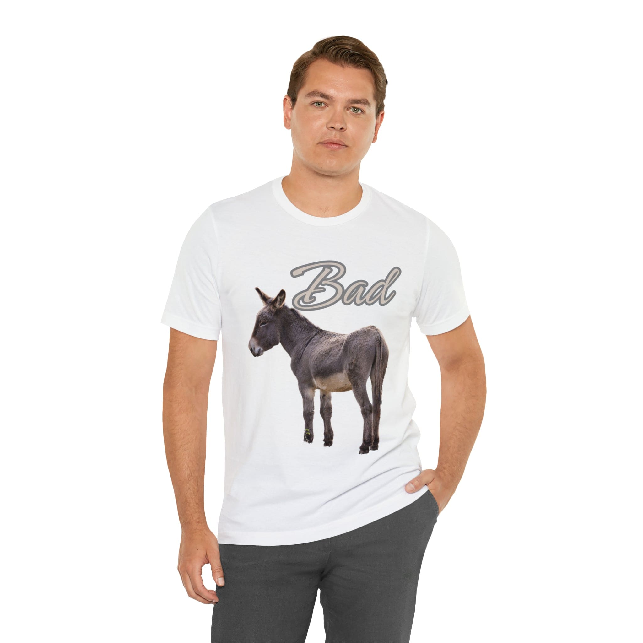 Printify T-Shirt Bad Ass (Donkey) - Unisex Jersey Short Sleeve Tee