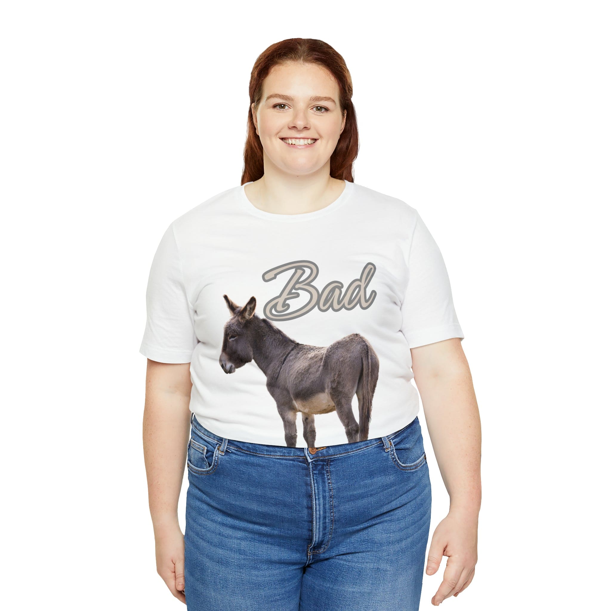 Printify T-Shirt Bad Ass (Donkey) - Unisex Jersey Short Sleeve Tee