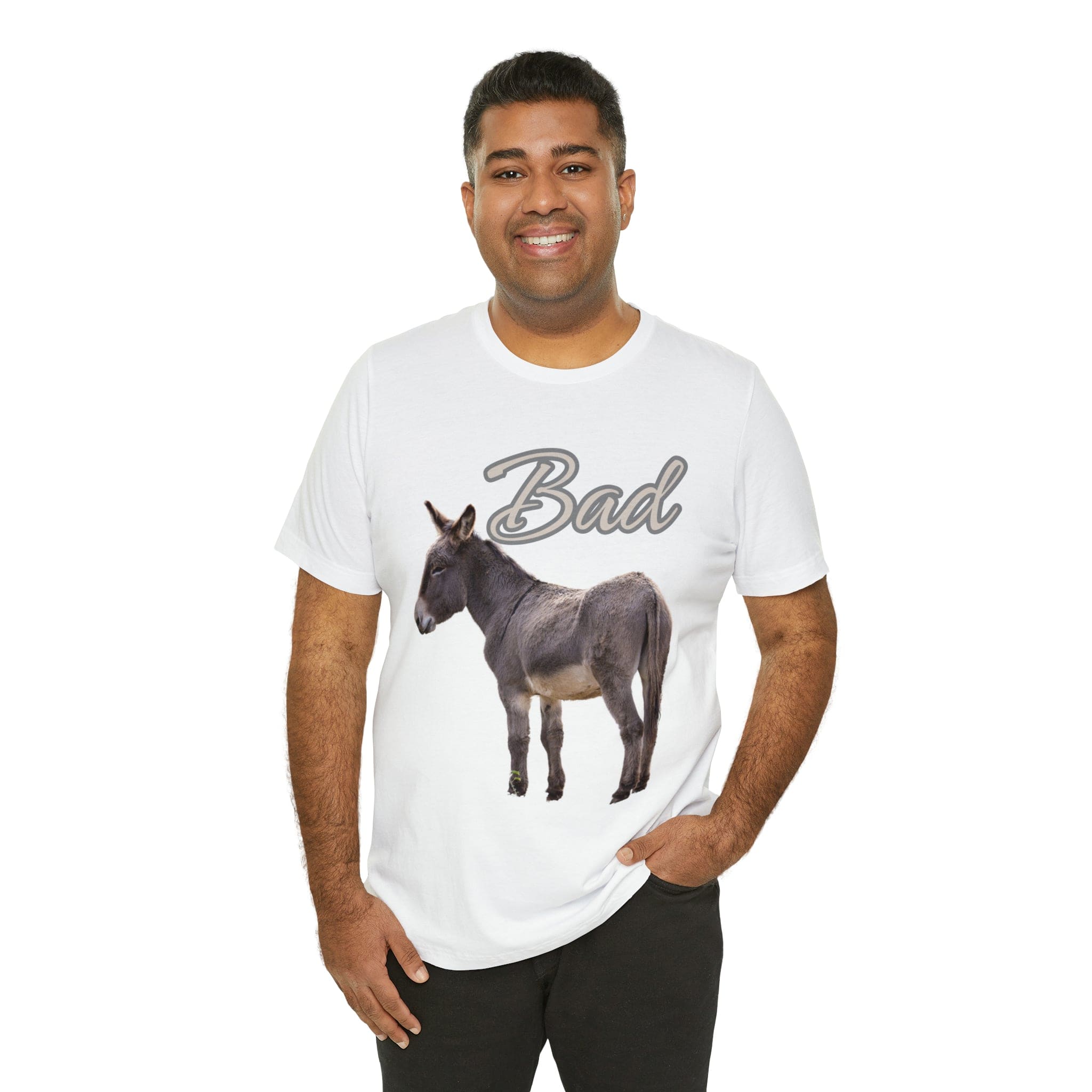 Printify T-Shirt Bad Ass (Donkey) - Unisex Jersey Short Sleeve Tee