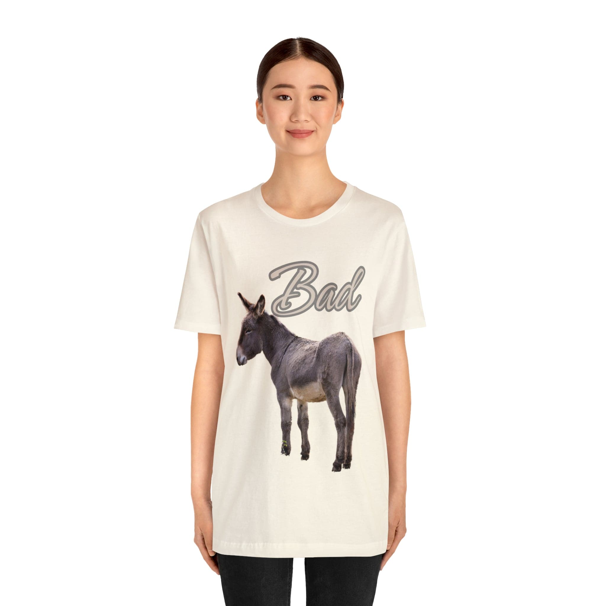 Printify T-Shirt Bad Ass (Donkey) - Unisex Jersey Short Sleeve Tee