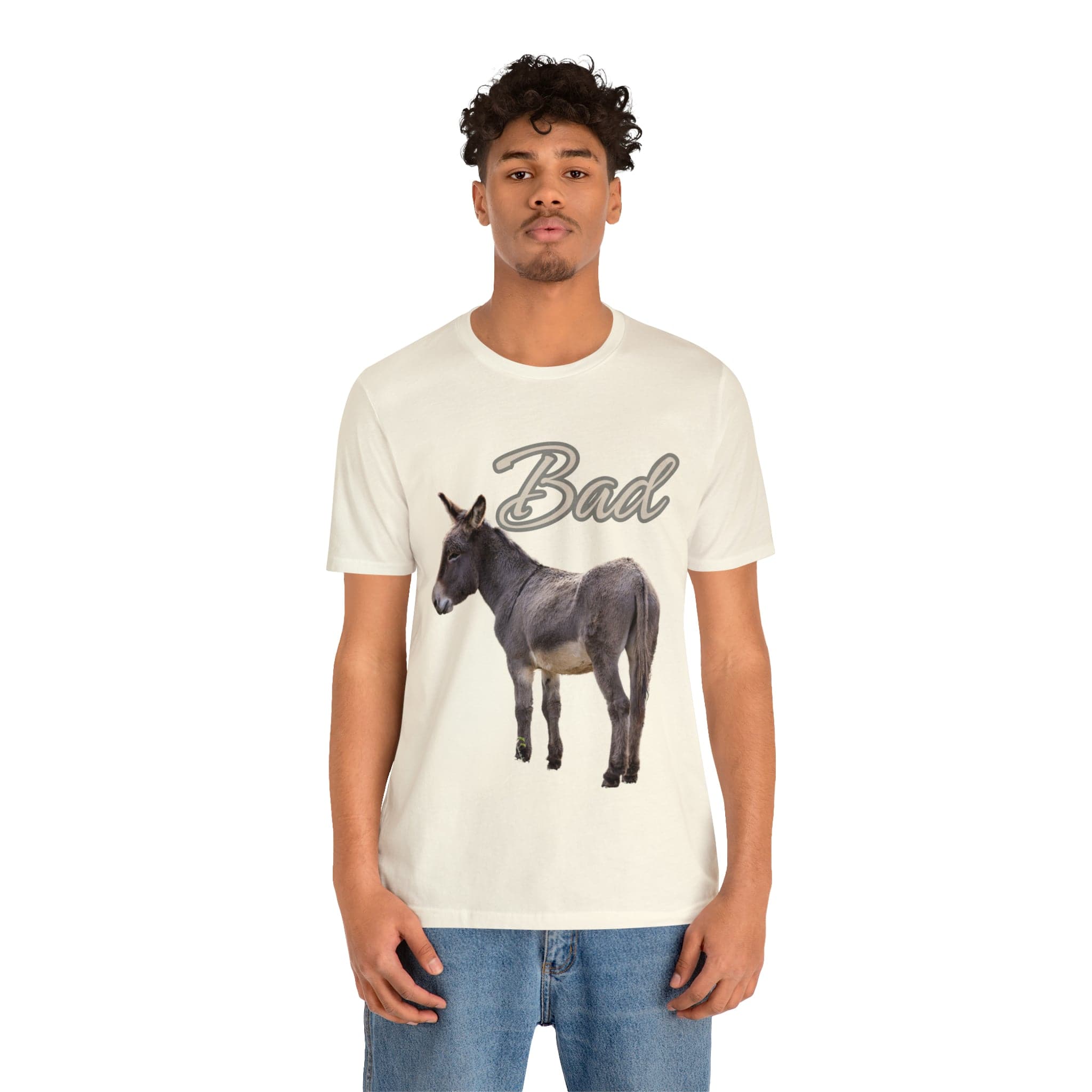 Printify T-Shirt Bad Ass (Donkey) - Unisex Jersey Short Sleeve Tee