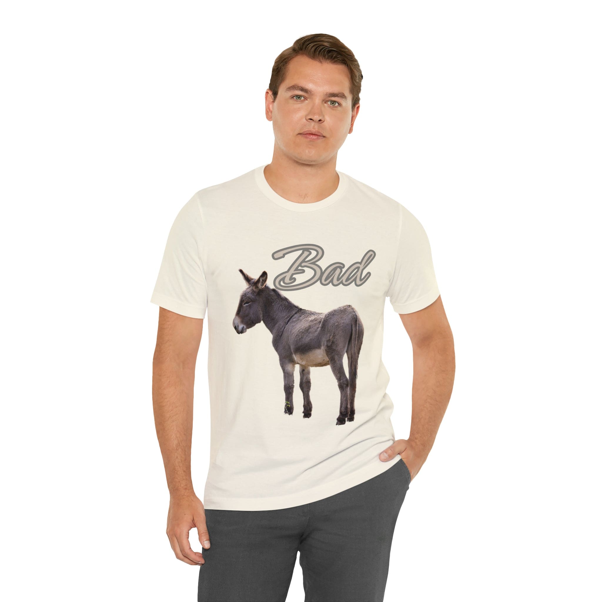 Printify T-Shirt Bad Ass (Donkey) - Unisex Jersey Short Sleeve Tee