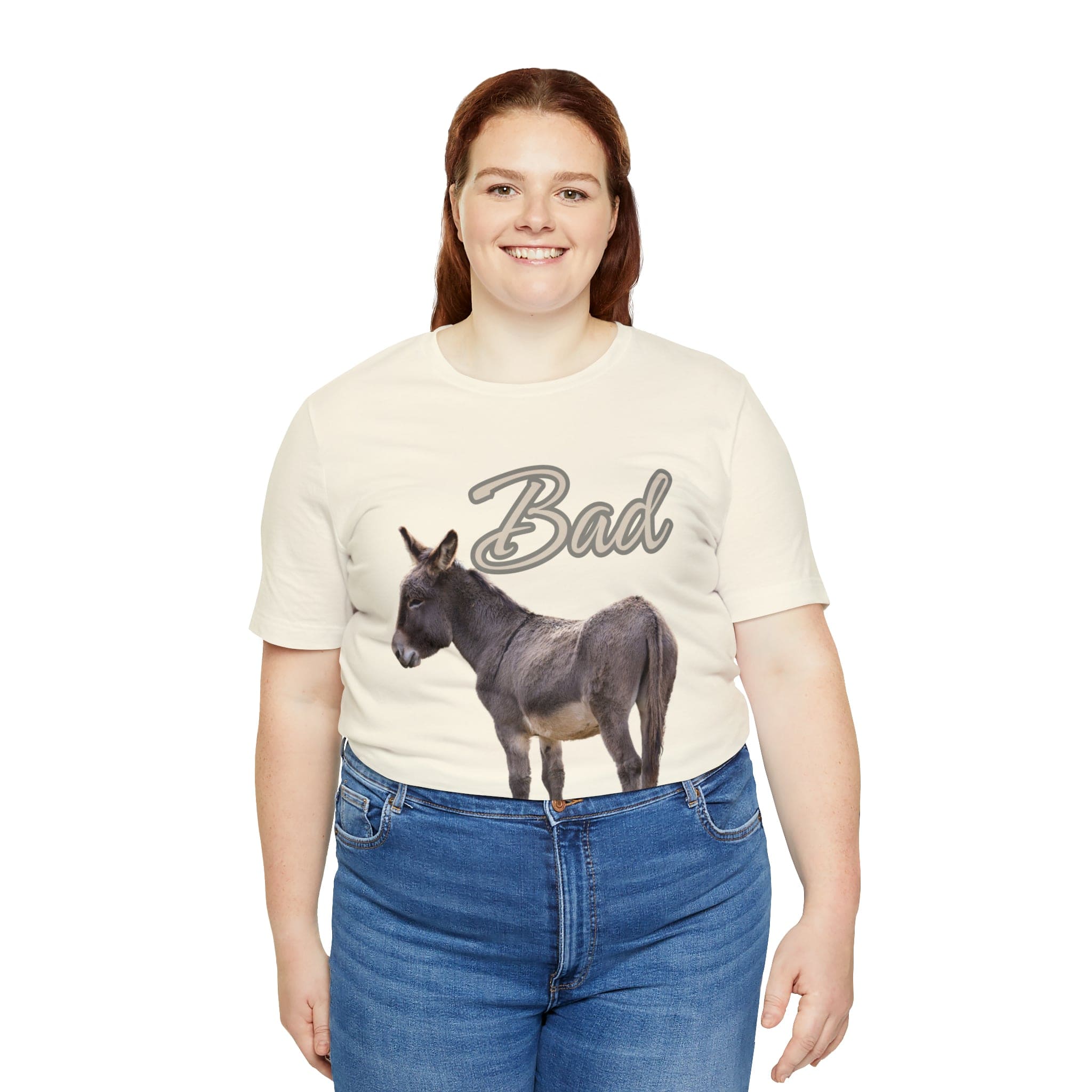 Printify T-Shirt Bad Ass (Donkey) - Unisex Jersey Short Sleeve Tee