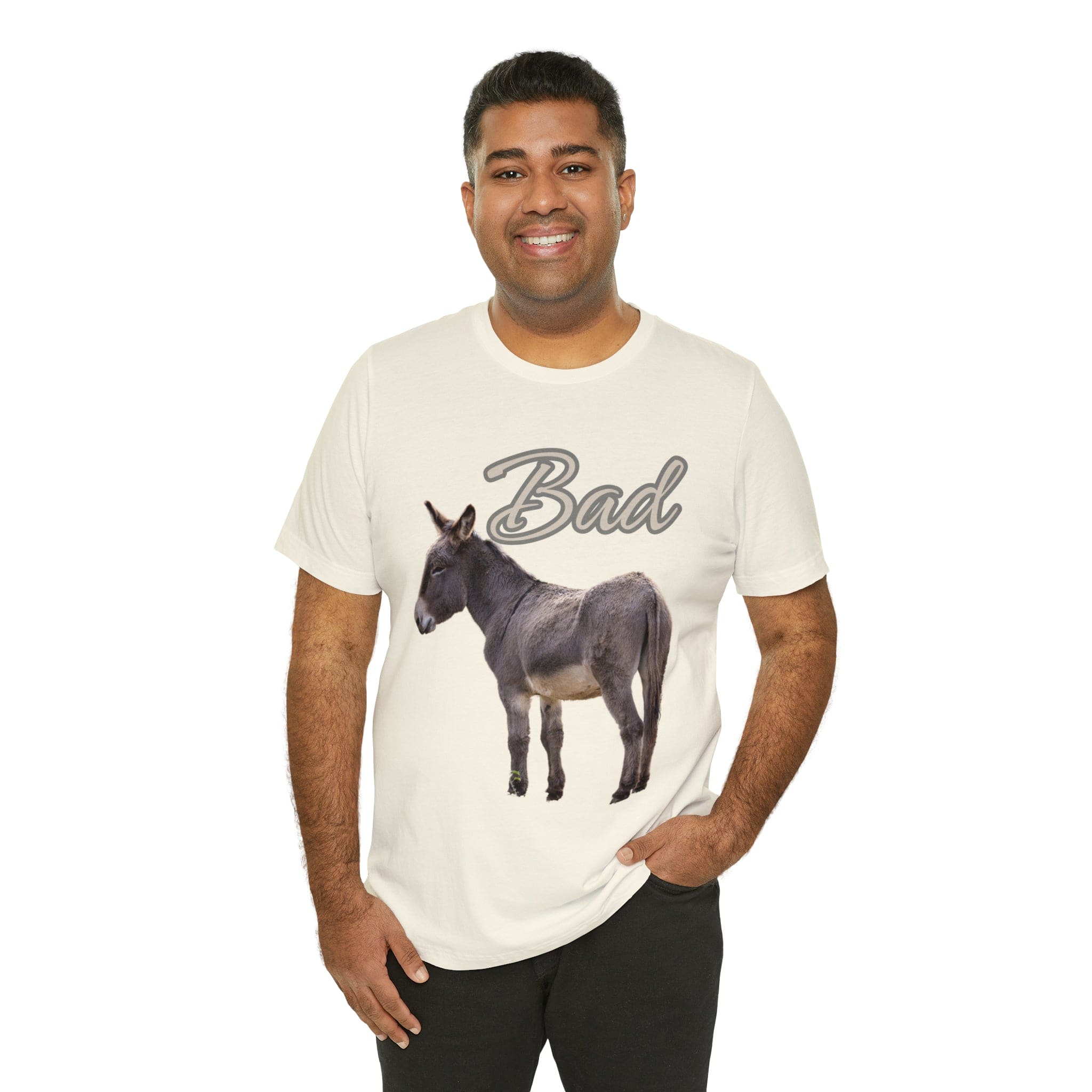Printify T-Shirt Bad Ass (Donkey) - Unisex Jersey Short Sleeve Tee