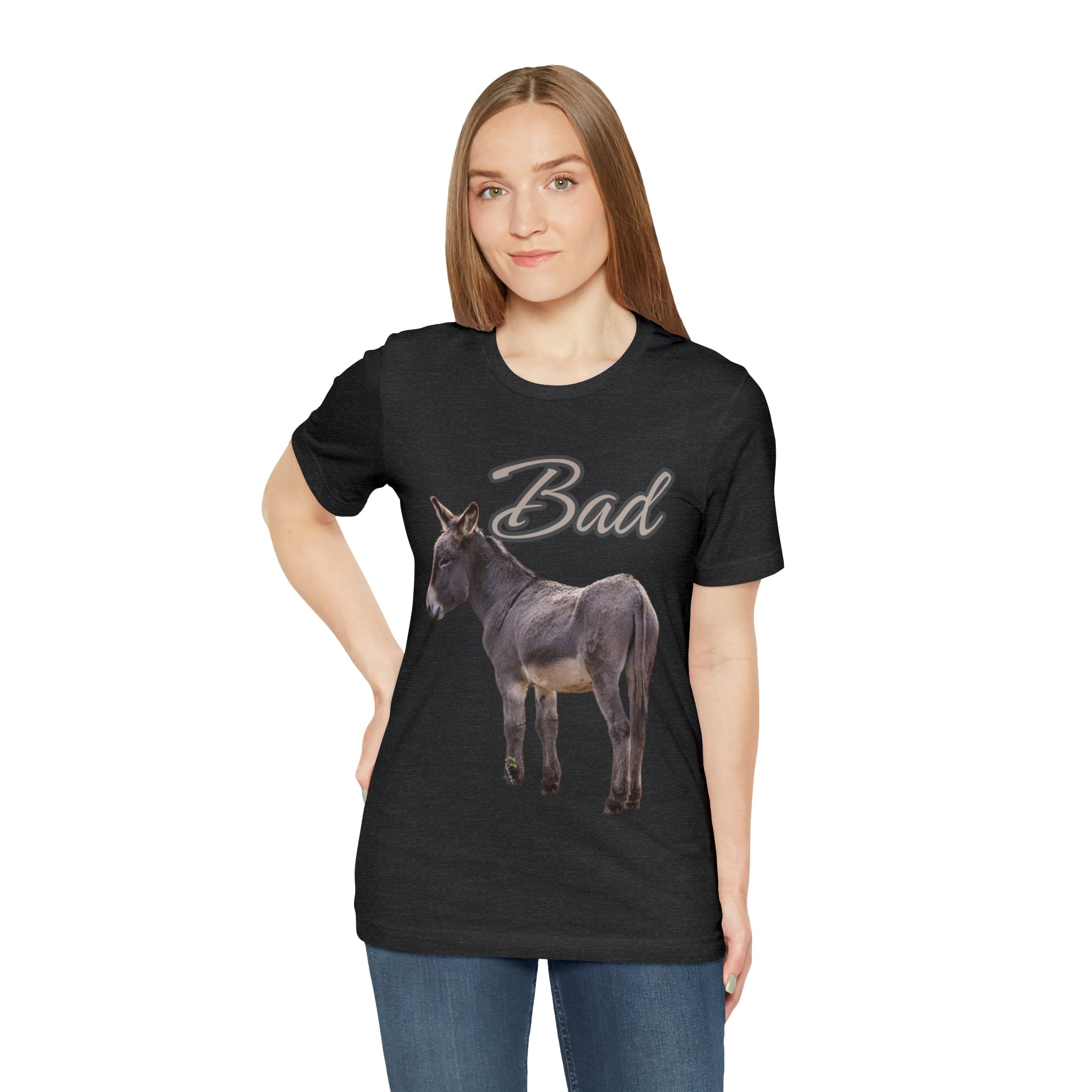 Printify T-Shirt Bad Ass (Donkey) - Unisex Jersey Short Sleeve Tee