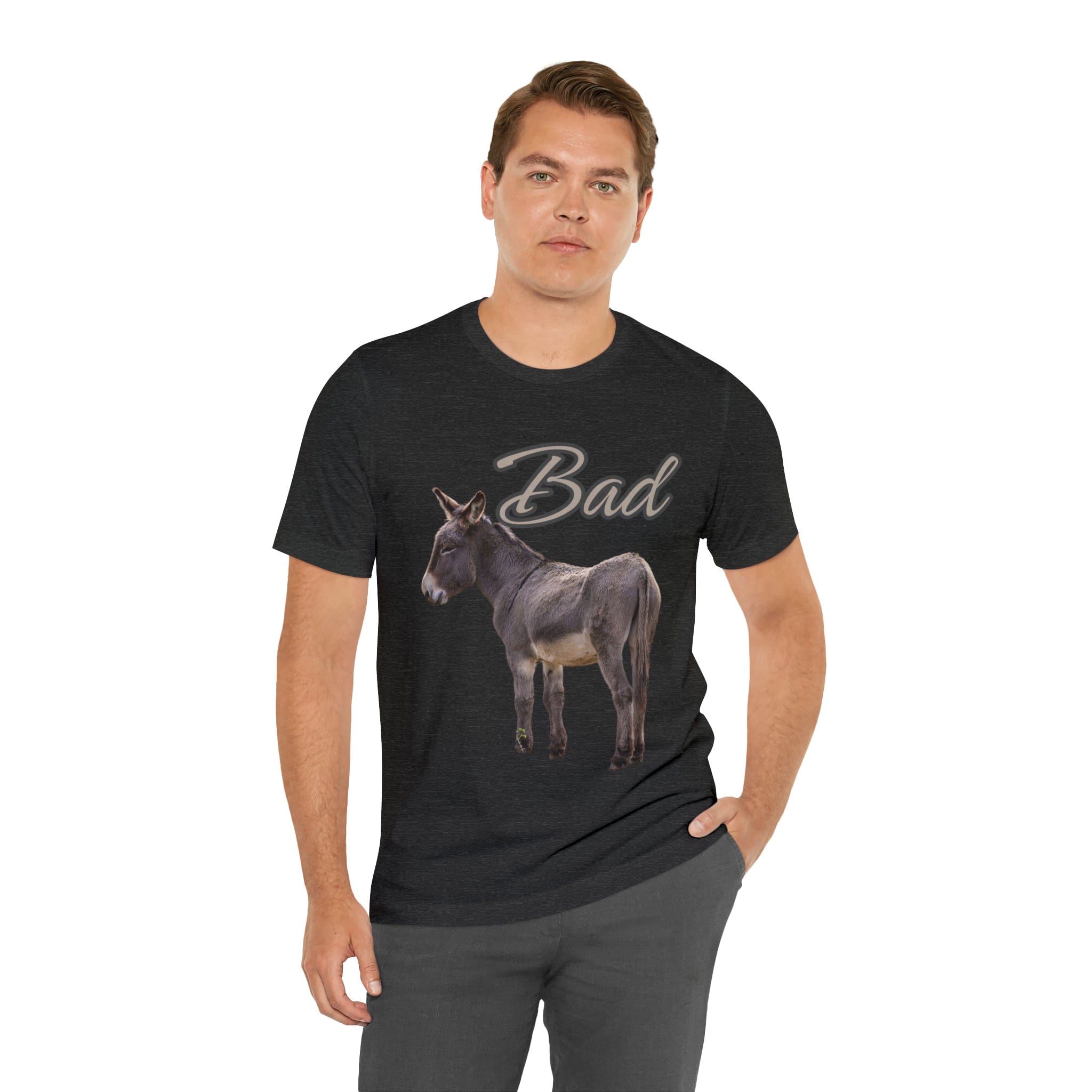 Printify T-Shirt Bad Ass (Donkey) - Unisex Jersey Short Sleeve Tee