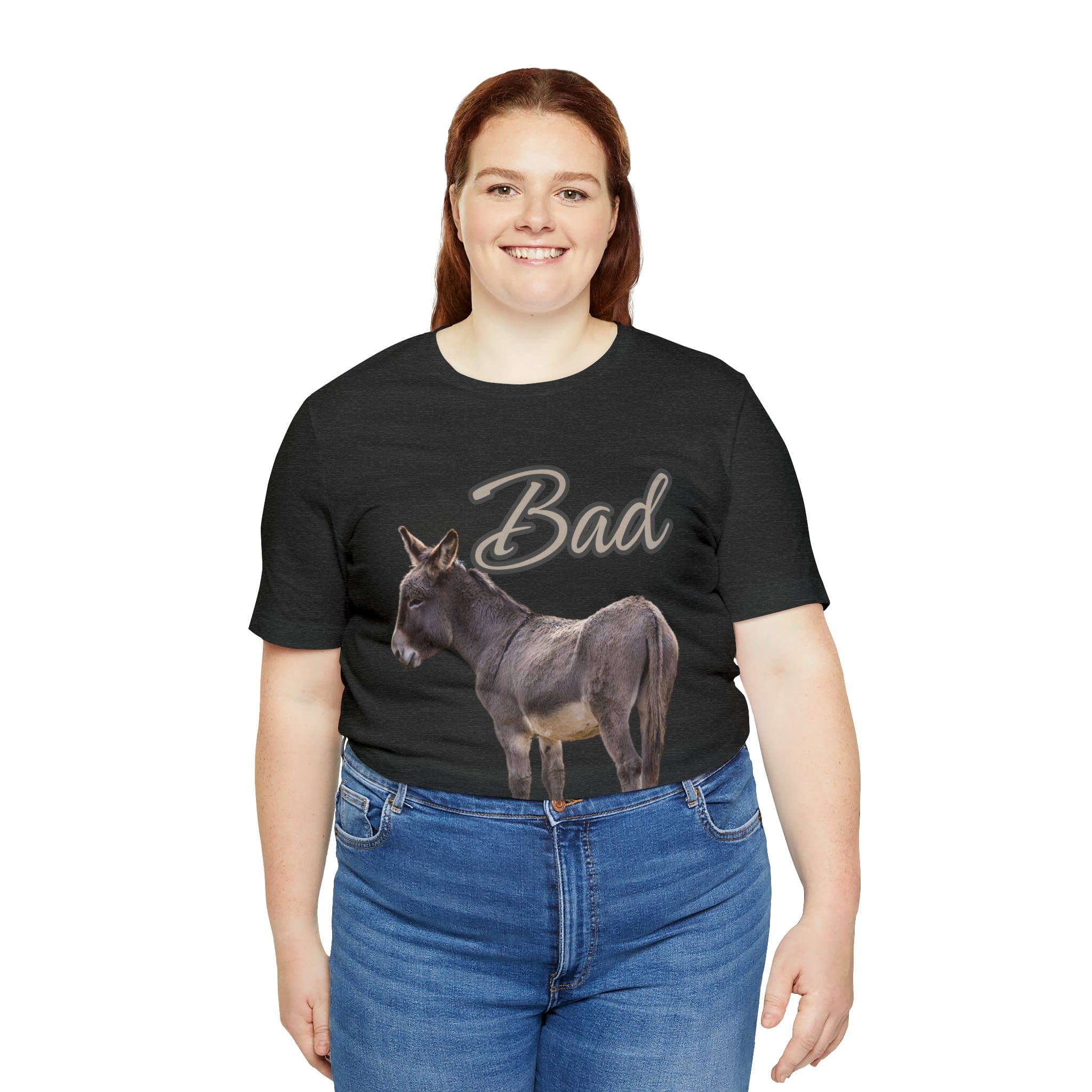 Printify T-Shirt Bad Ass (Donkey) - Unisex Jersey Short Sleeve Tee