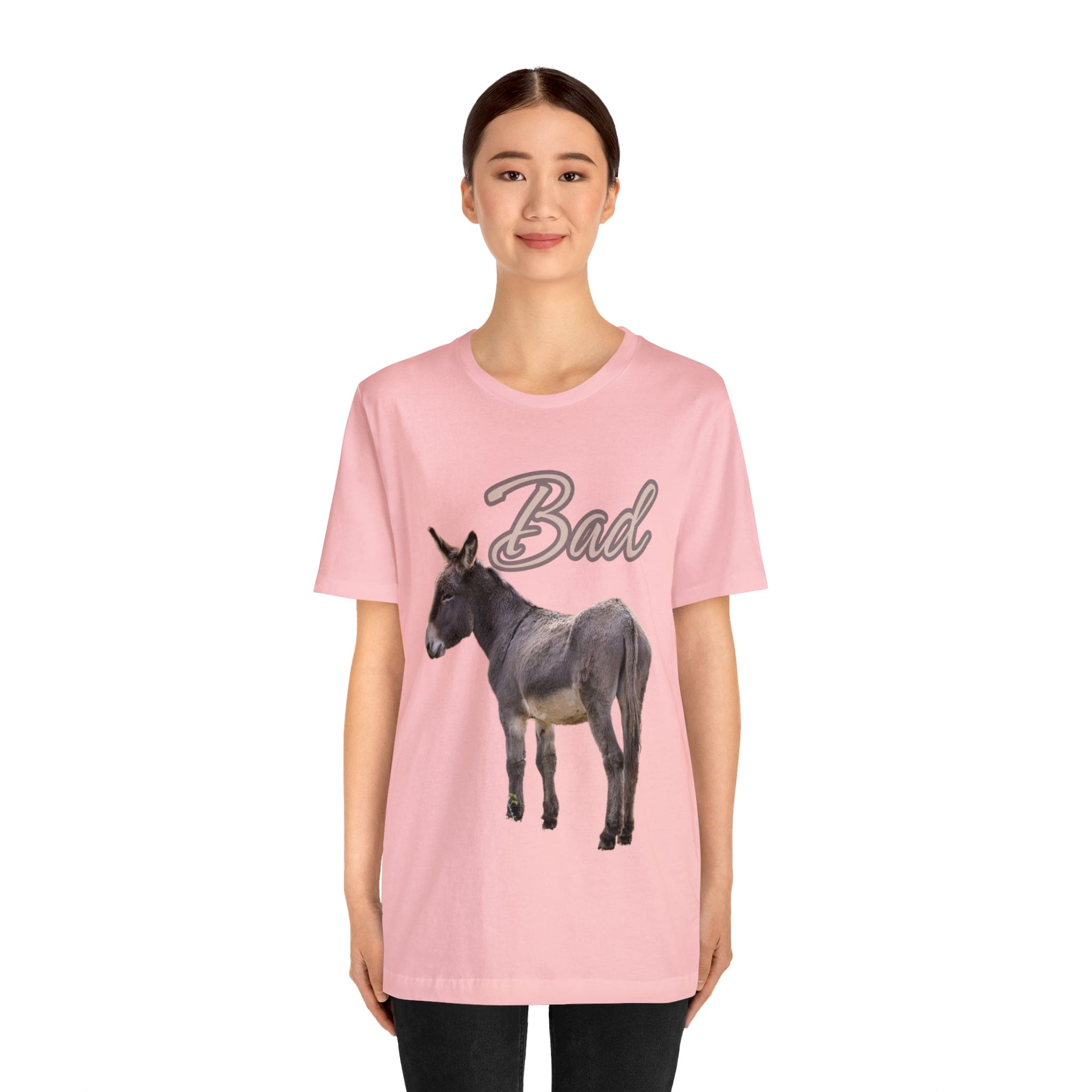 Printify T-Shirt Bad Ass (Donkey) - Unisex Jersey Short Sleeve Tee