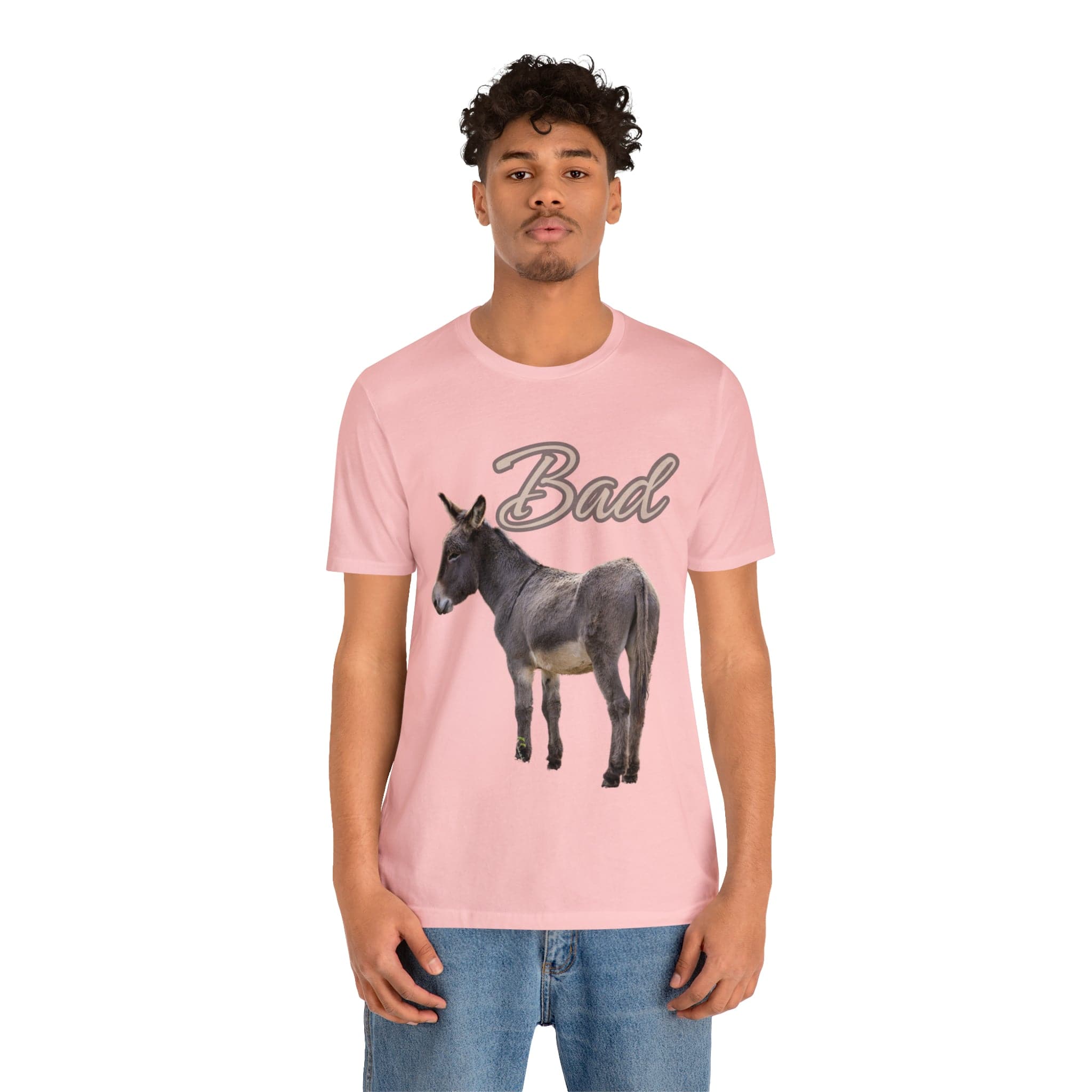 Printify T-Shirt Bad Ass (Donkey) - Unisex Jersey Short Sleeve Tee