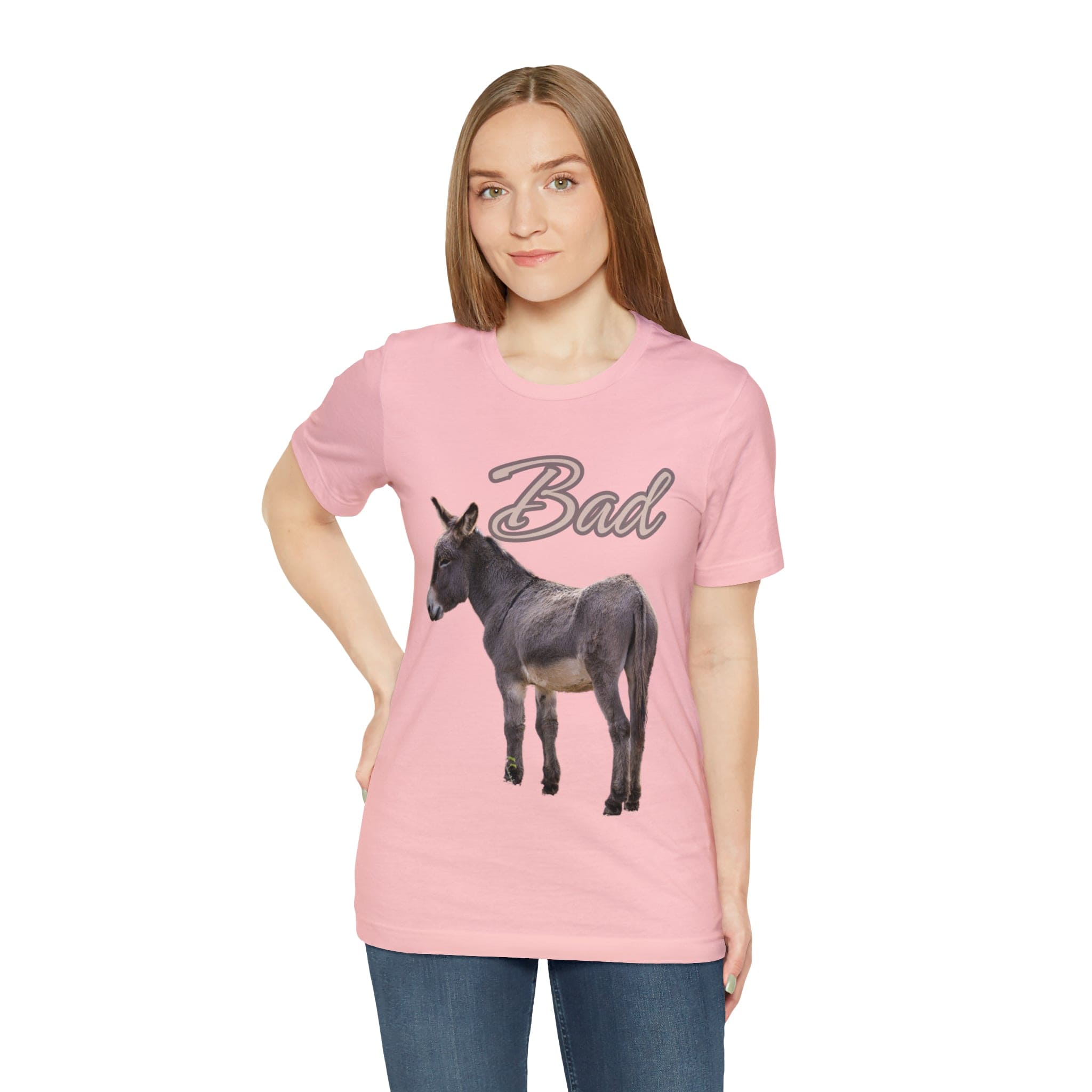 Printify T-Shirt Bad Ass (Donkey) - Unisex Jersey Short Sleeve Tee