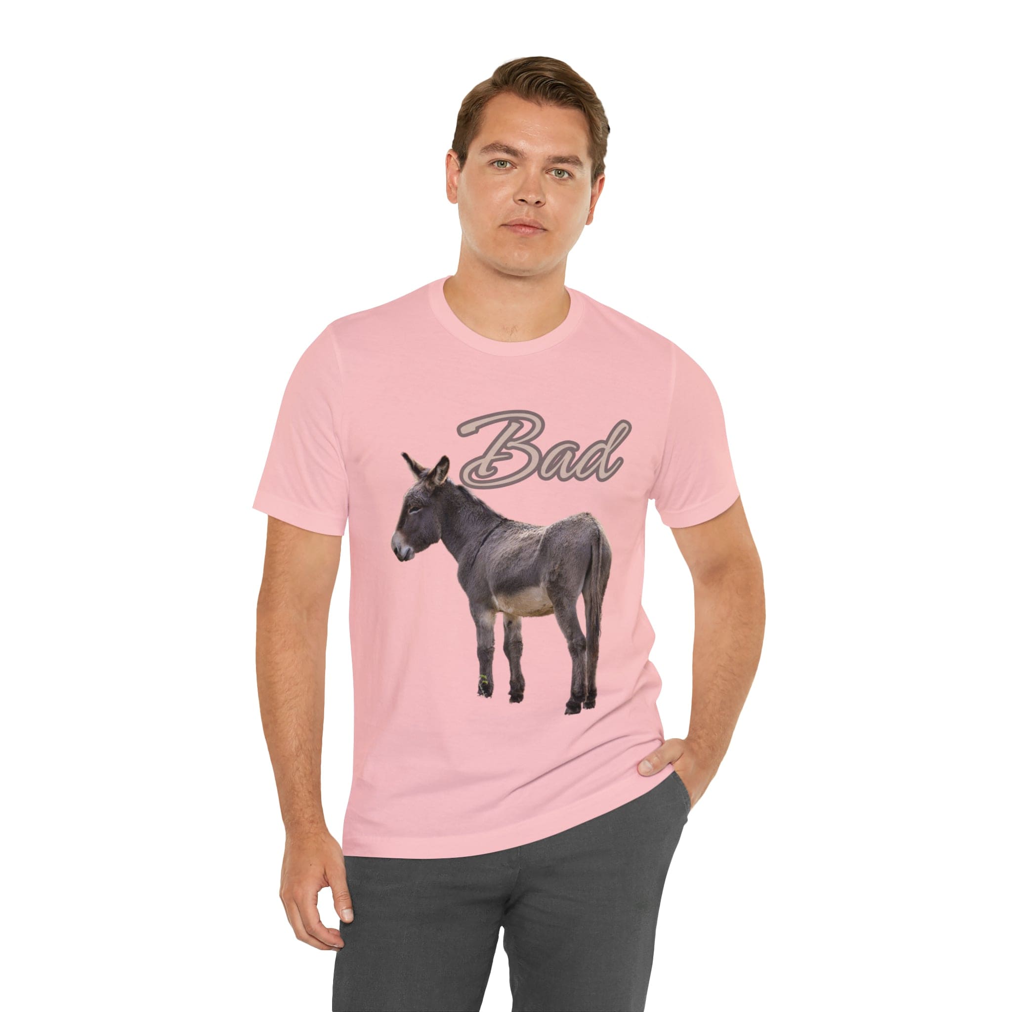 Printify T-Shirt Bad Ass (Donkey) - Unisex Jersey Short Sleeve Tee