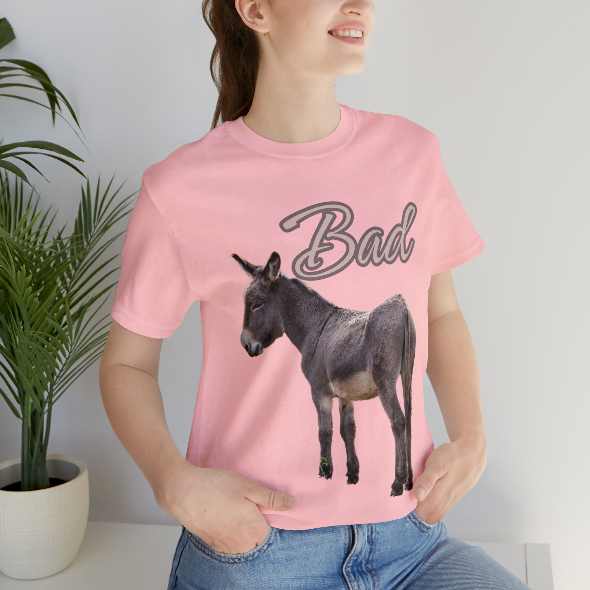Printify T-Shirt Bad Ass (Donkey) - Unisex Jersey Short Sleeve Tee