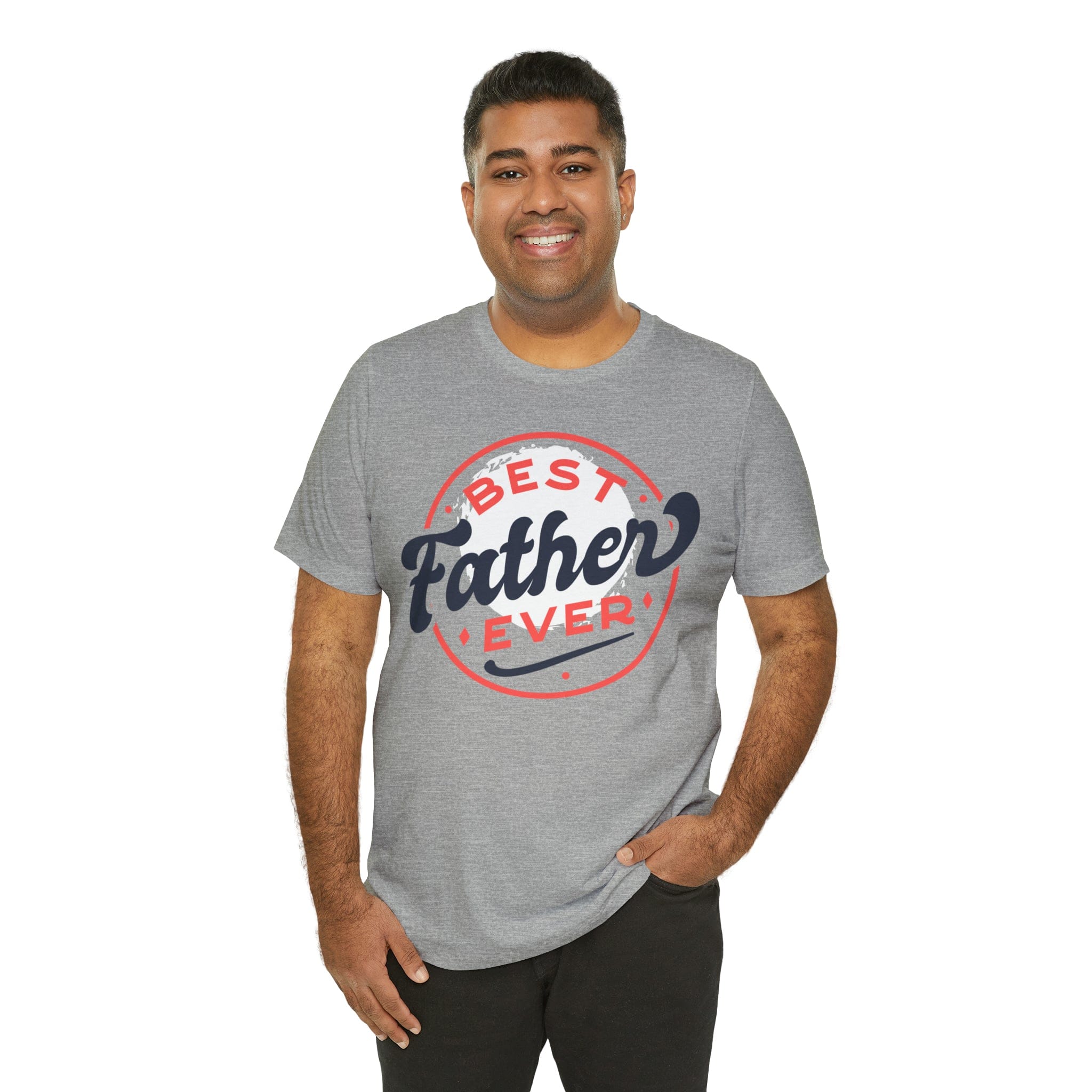 Printify T-Shirt Best Father Ever - Jersey Short Sleeve Tee