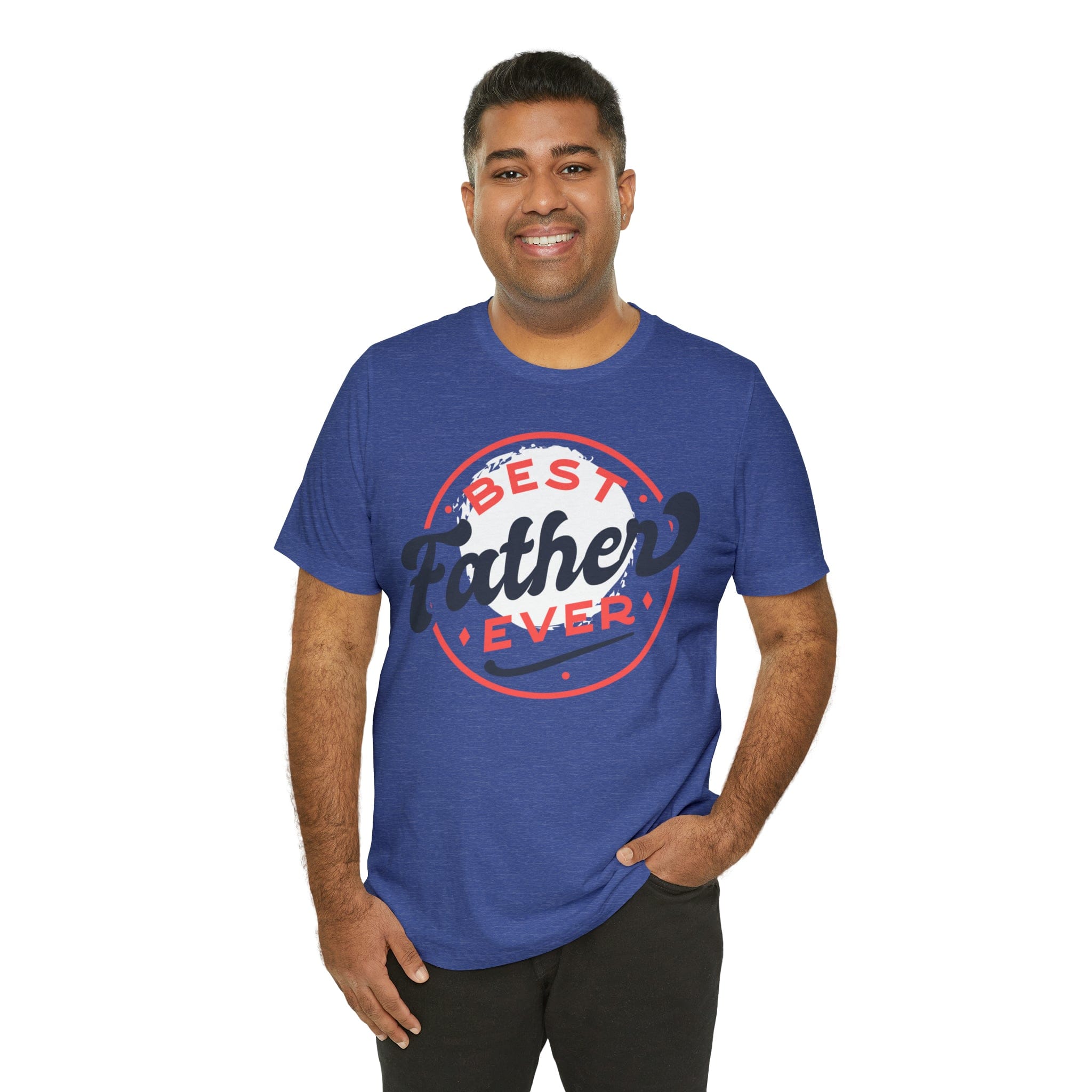 Printify T-Shirt Best Father Ever - Jersey Short Sleeve Tee