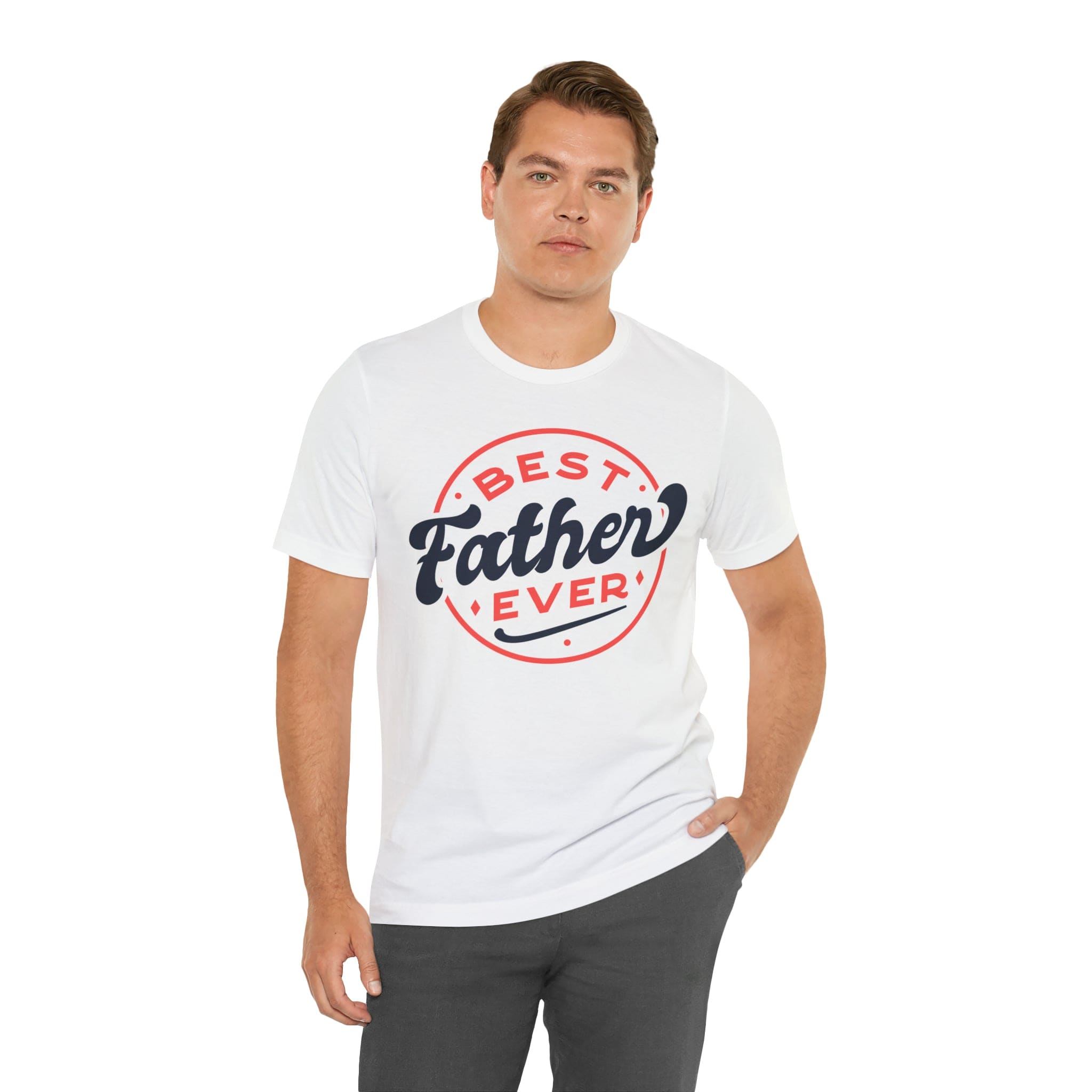 Printify T-Shirt Best Father Ever - Jersey Short Sleeve Tee
