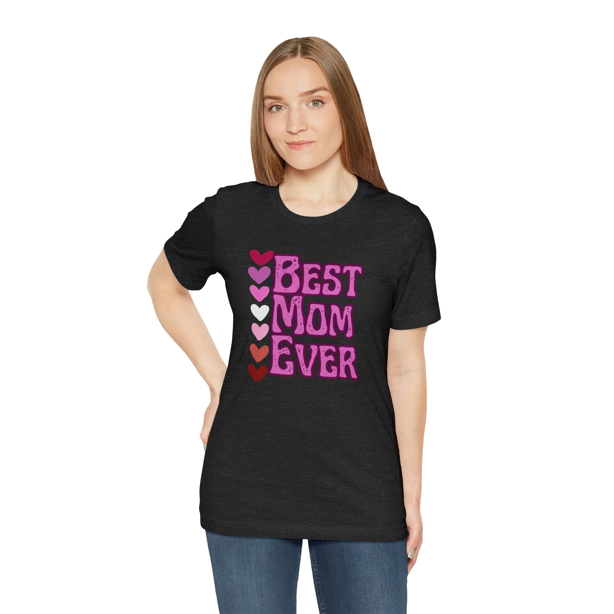 Printify T-Shirt Best Mom Ever - Jersey Short Sleeve Tee