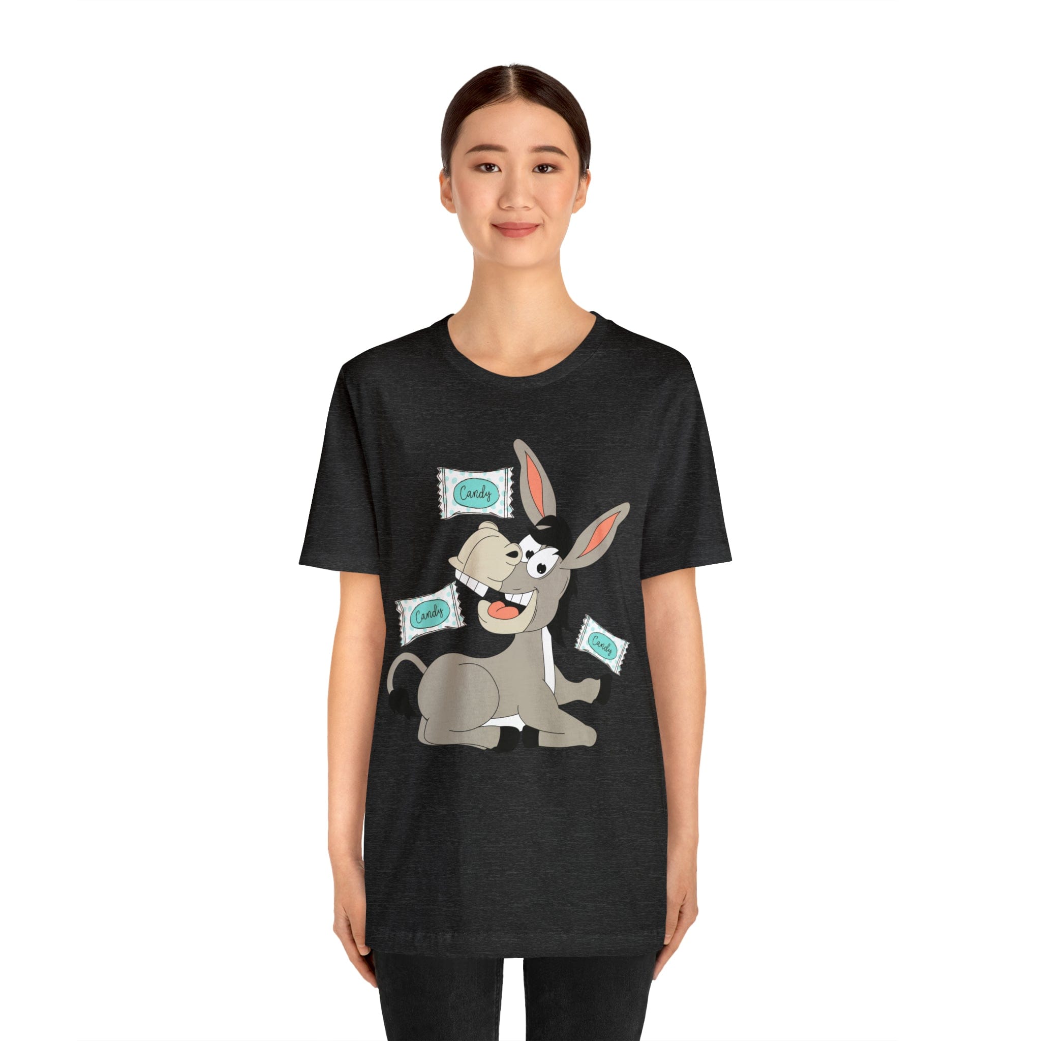 Printify T-Shirt Candy Ass (Donkey) - Unisex Jersey Short Sleeve Tee