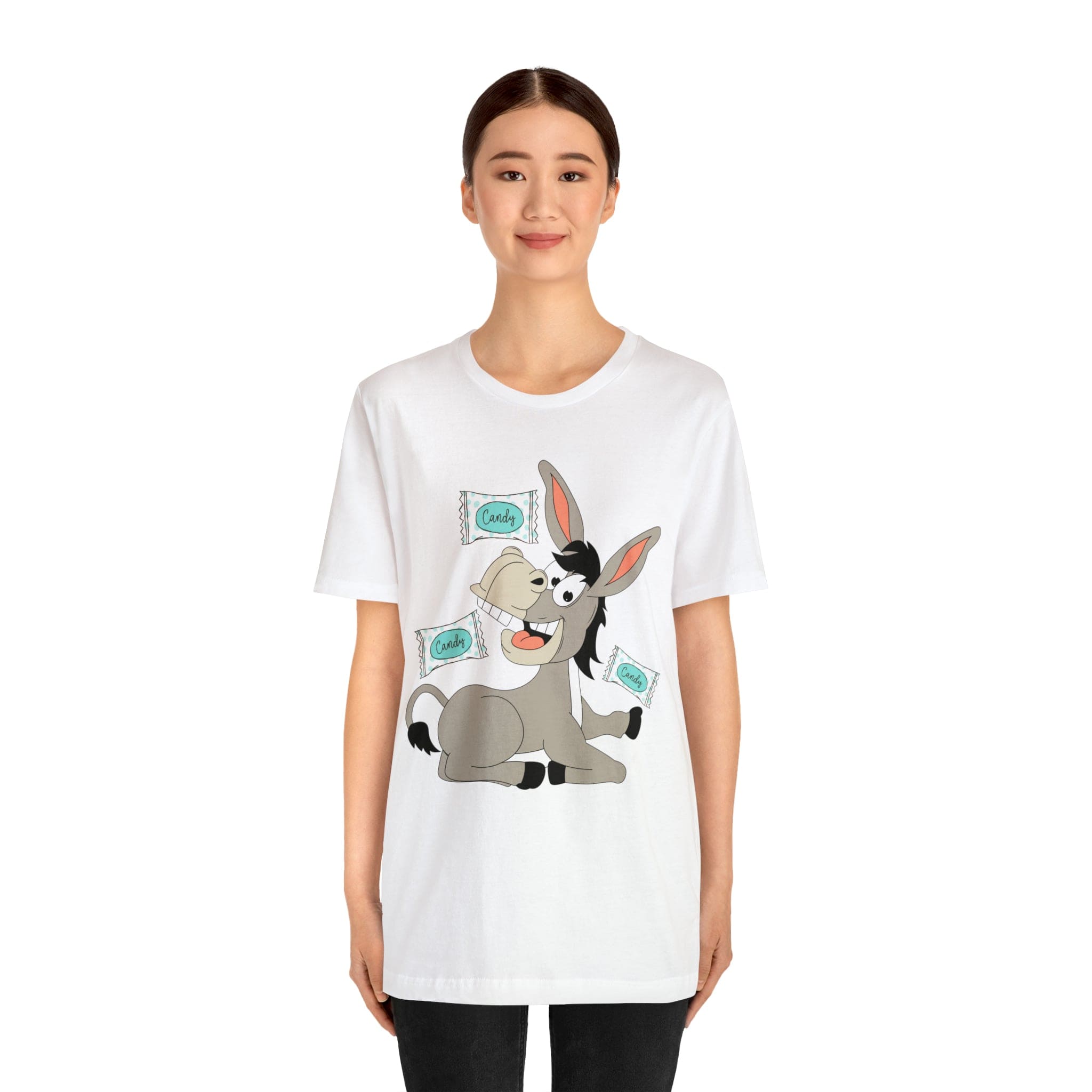 Printify T-Shirt Candy Ass (Donkey) - Unisex Jersey Short Sleeve Tee