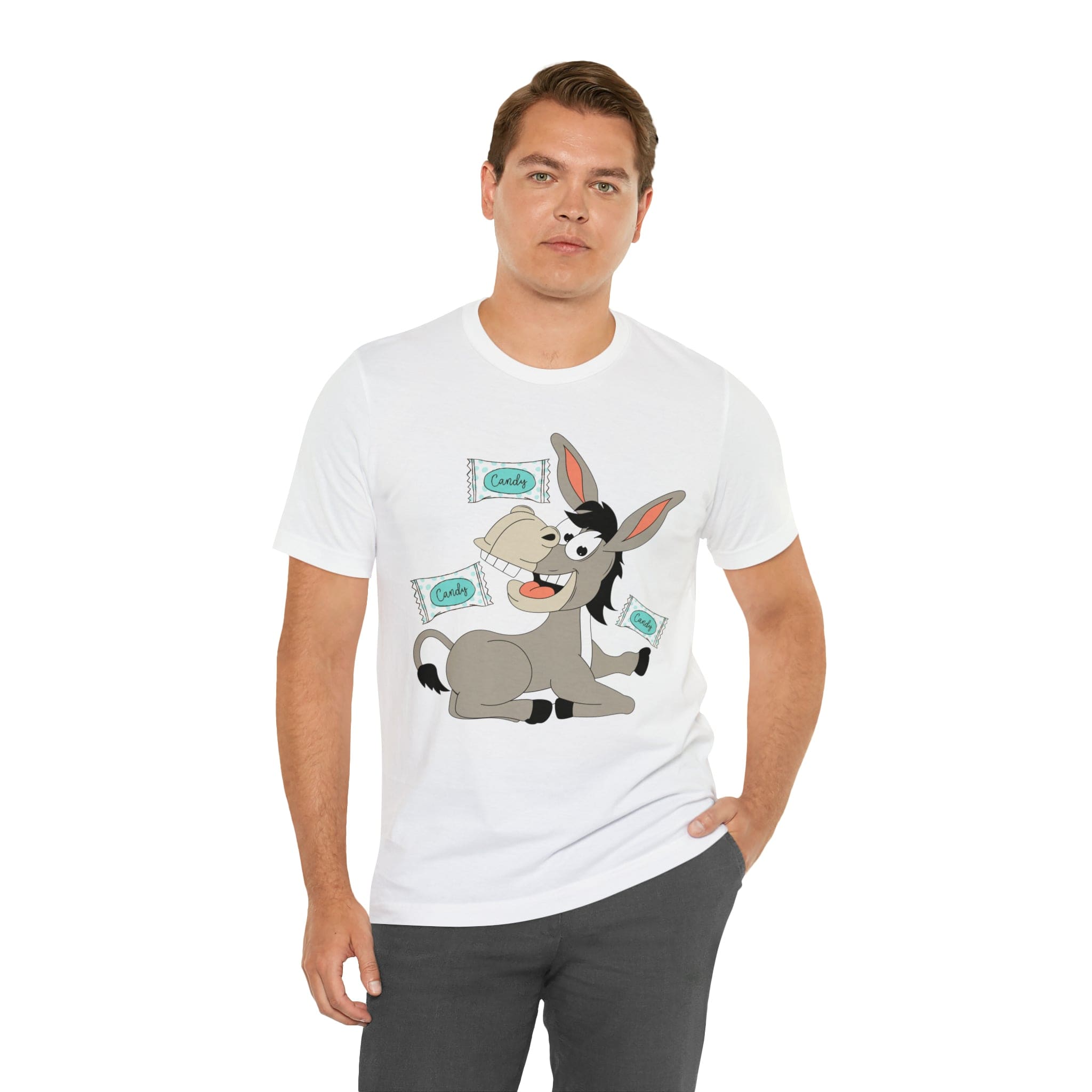 Printify T-Shirt Candy Ass (Donkey) - Unisex Jersey Short Sleeve Tee