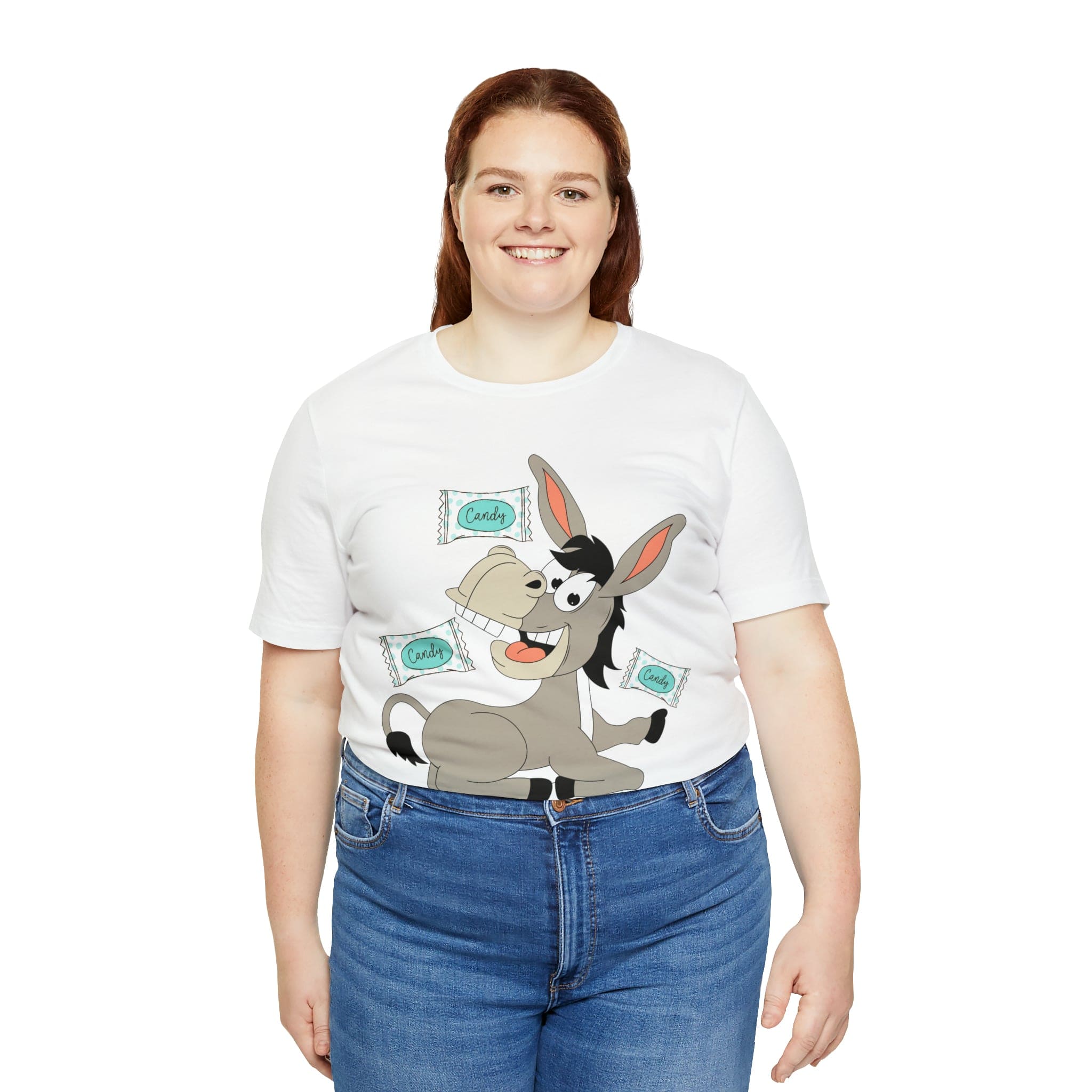 Printify T-Shirt Candy Ass (Donkey) - Unisex Jersey Short Sleeve Tee