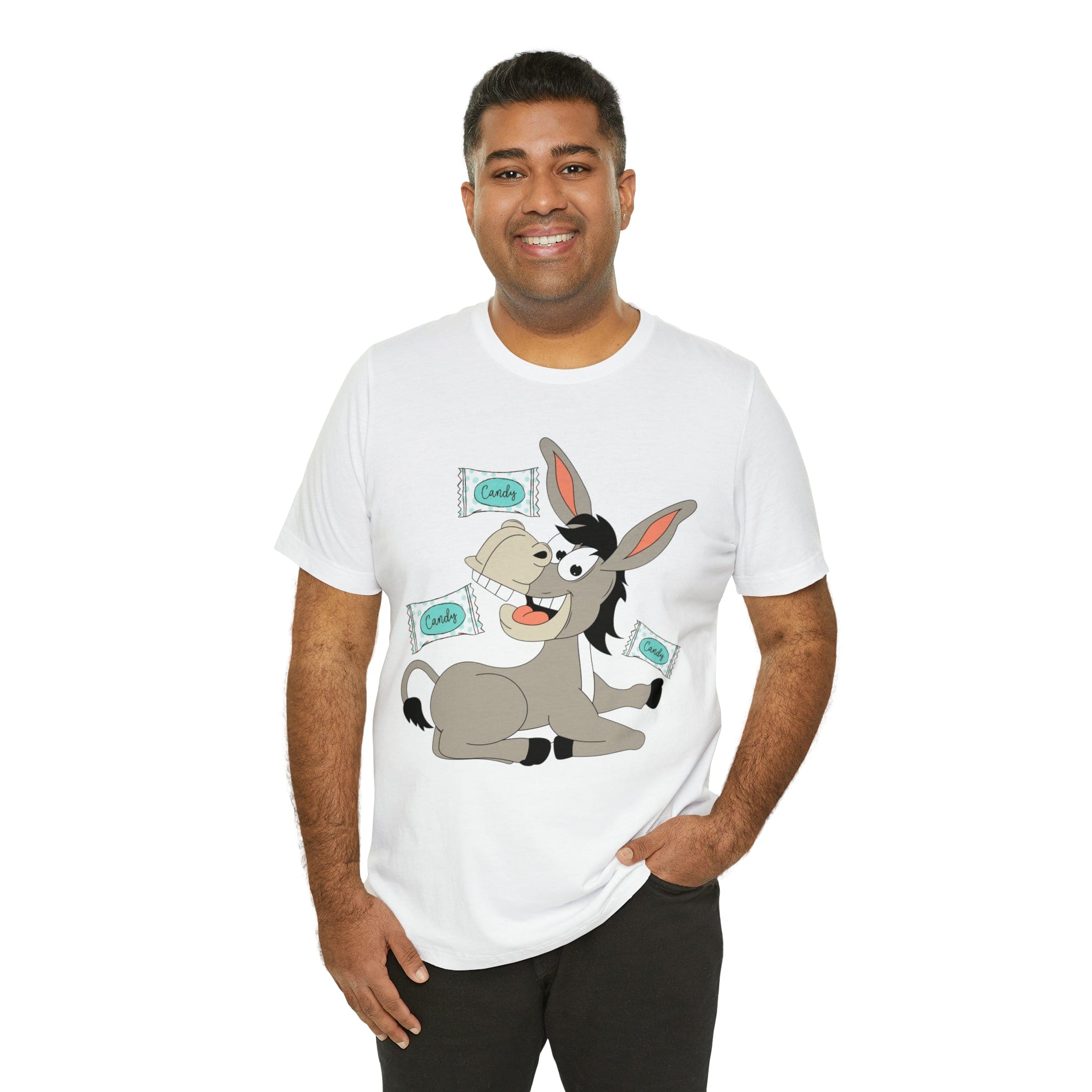 Printify T-Shirt Candy Ass (Donkey) - Unisex Jersey Short Sleeve Tee
