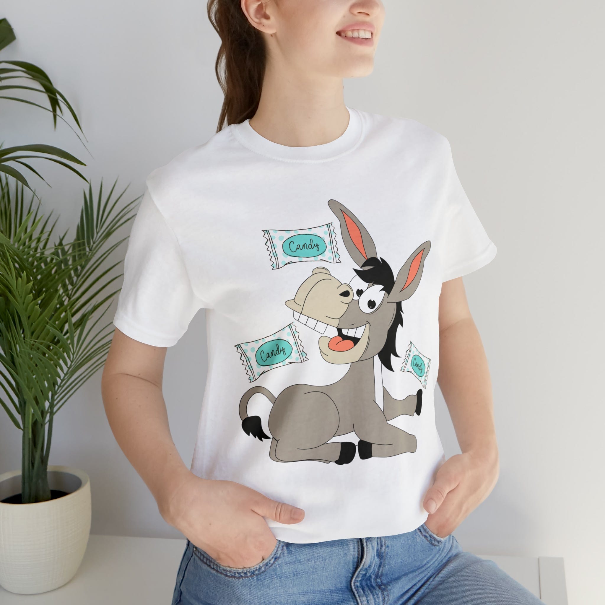 Printify T-Shirt Candy Ass (Donkey) - Unisex Jersey Short Sleeve Tee