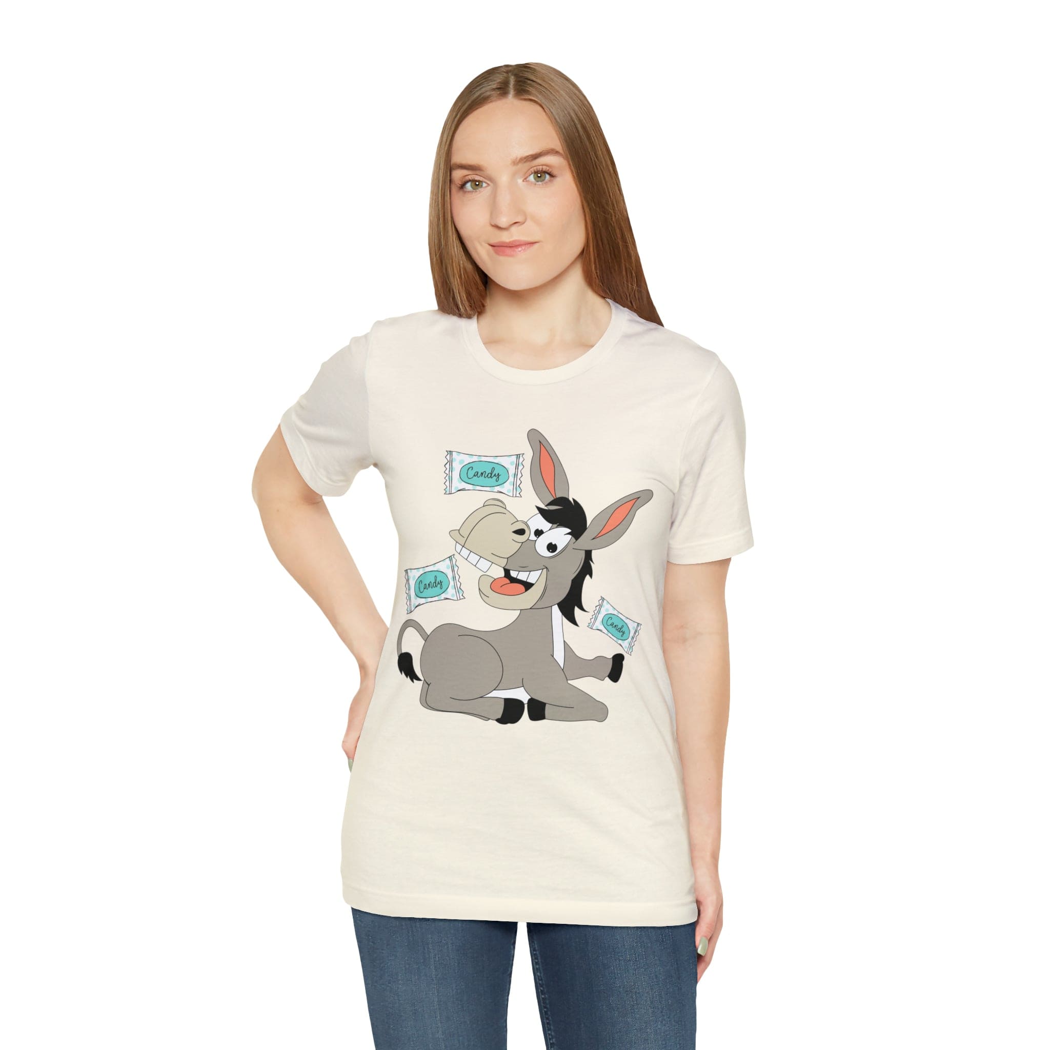 Printify T-Shirt Candy Ass (Donkey) - Unisex Jersey Short Sleeve Tee
