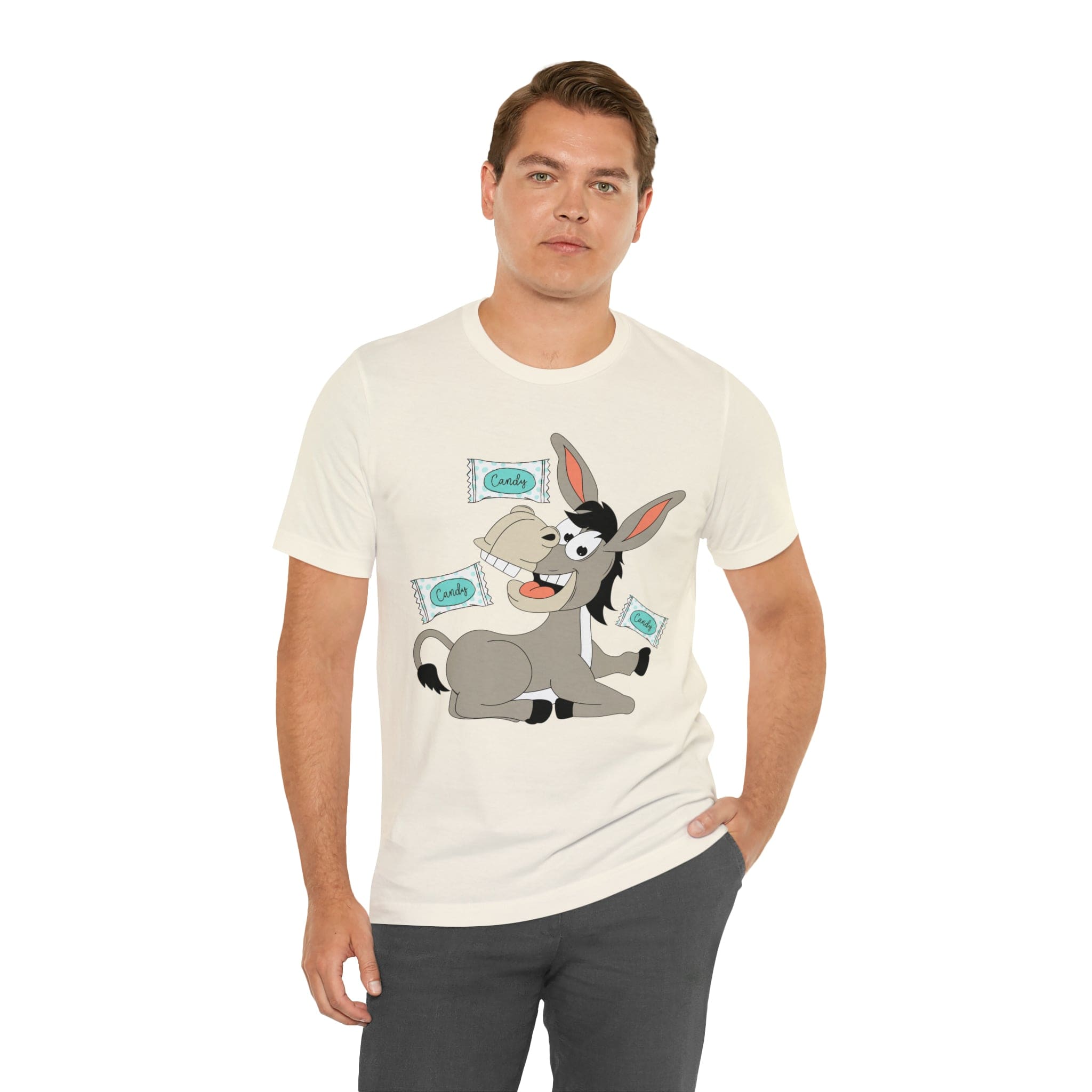 Printify T-Shirt Candy Ass (Donkey) - Unisex Jersey Short Sleeve Tee