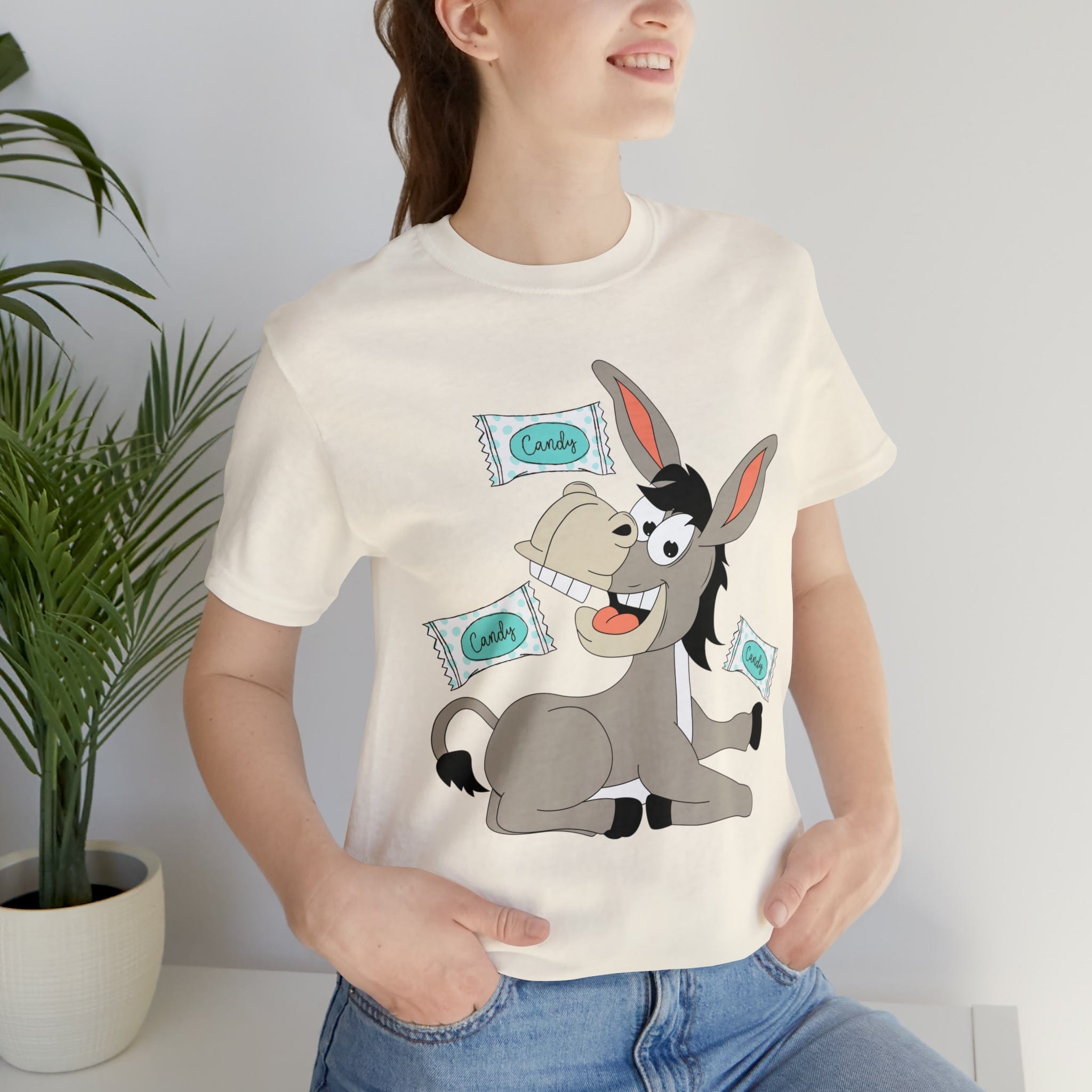 Printify T-Shirt Candy Ass (Donkey) - Unisex Jersey Short Sleeve Tee